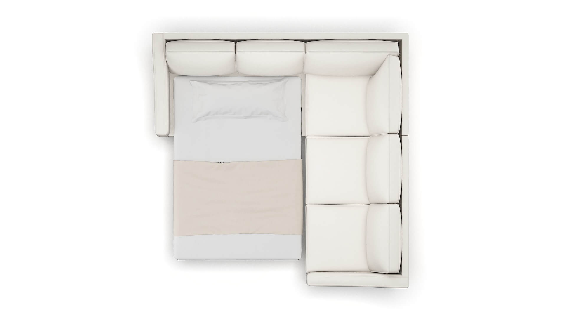 Sanda Redondo Pearl Sectional Sleeper Espresso legs 3