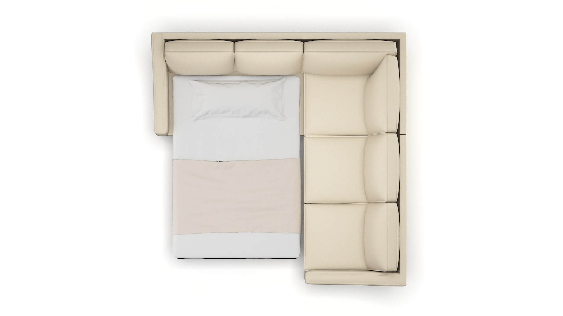 Sanda Rocket Sand Sectional Sleeper Espresso legs 3