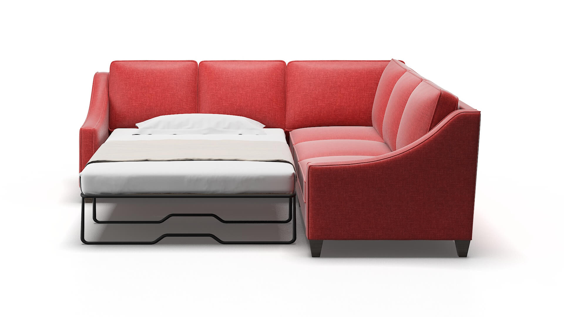 Sanda Royale Berry Sectional Sleeper Espresso legs 1