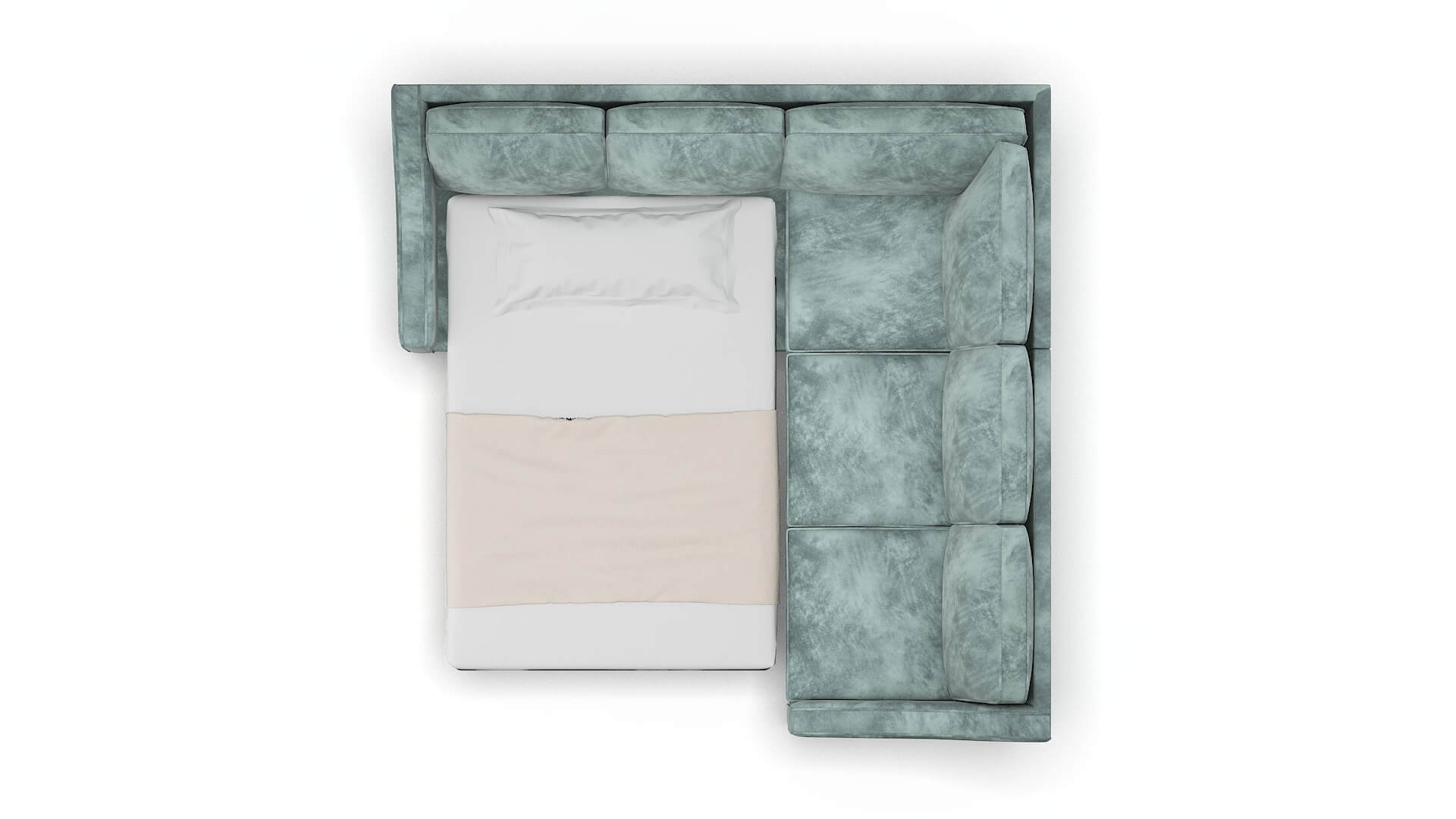 Sanda Royale Cloud Sectional Sleeper Espresso legs 3