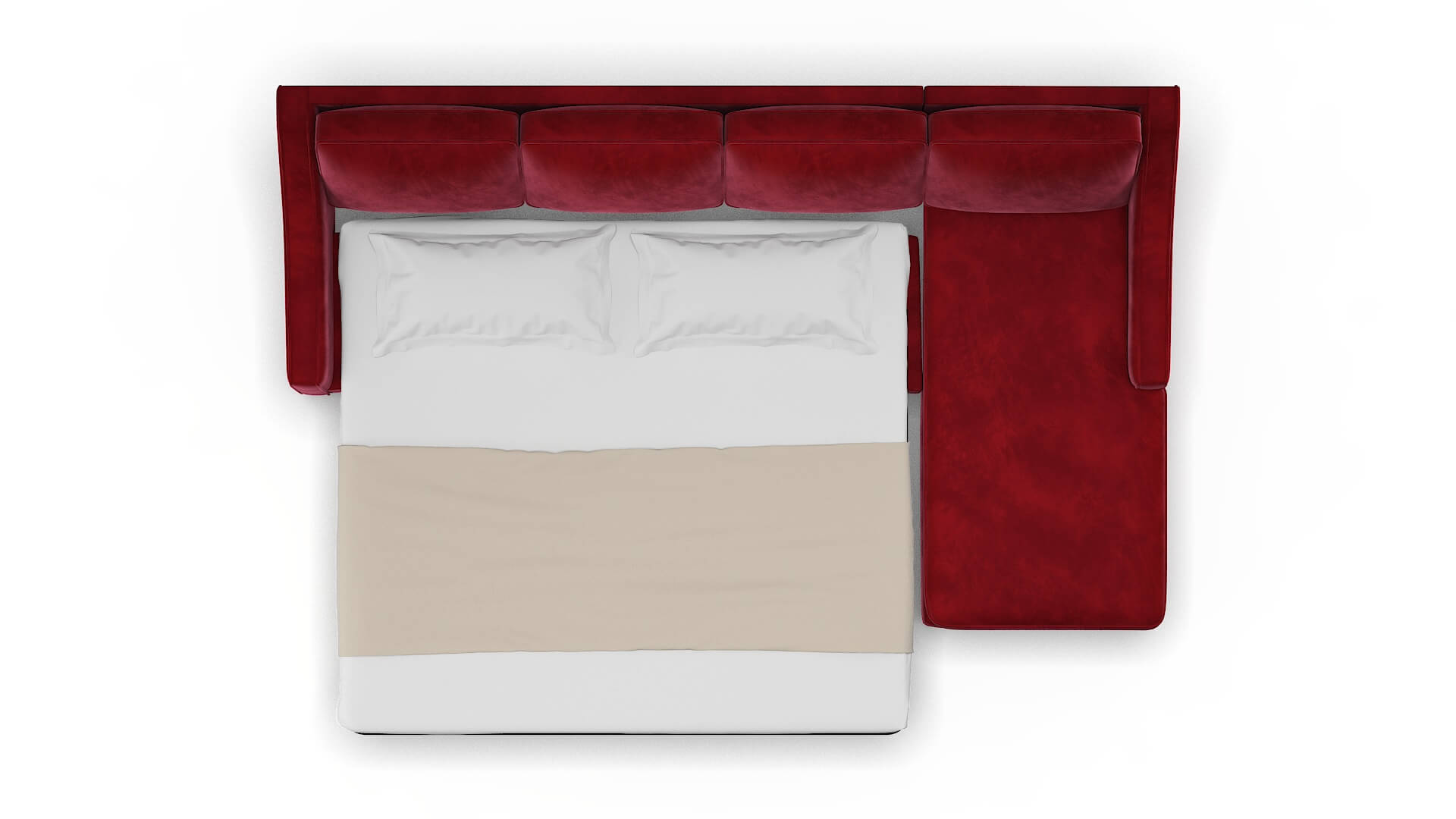 Sanda Royale Ruby Panel Sleeper Espresso legs 3