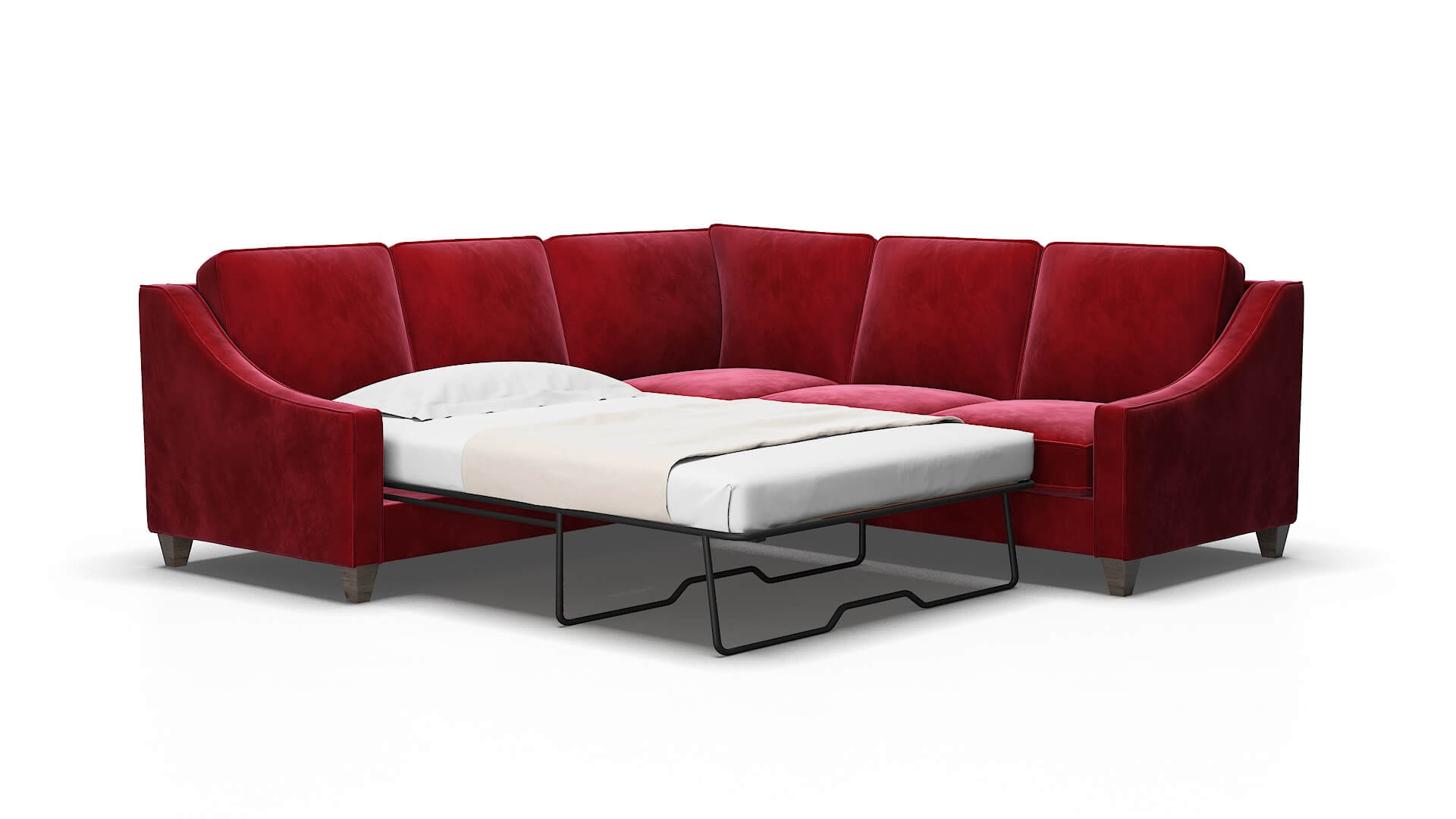 Sanda Royale ruby Sectional sleeper Espresso Legs  2