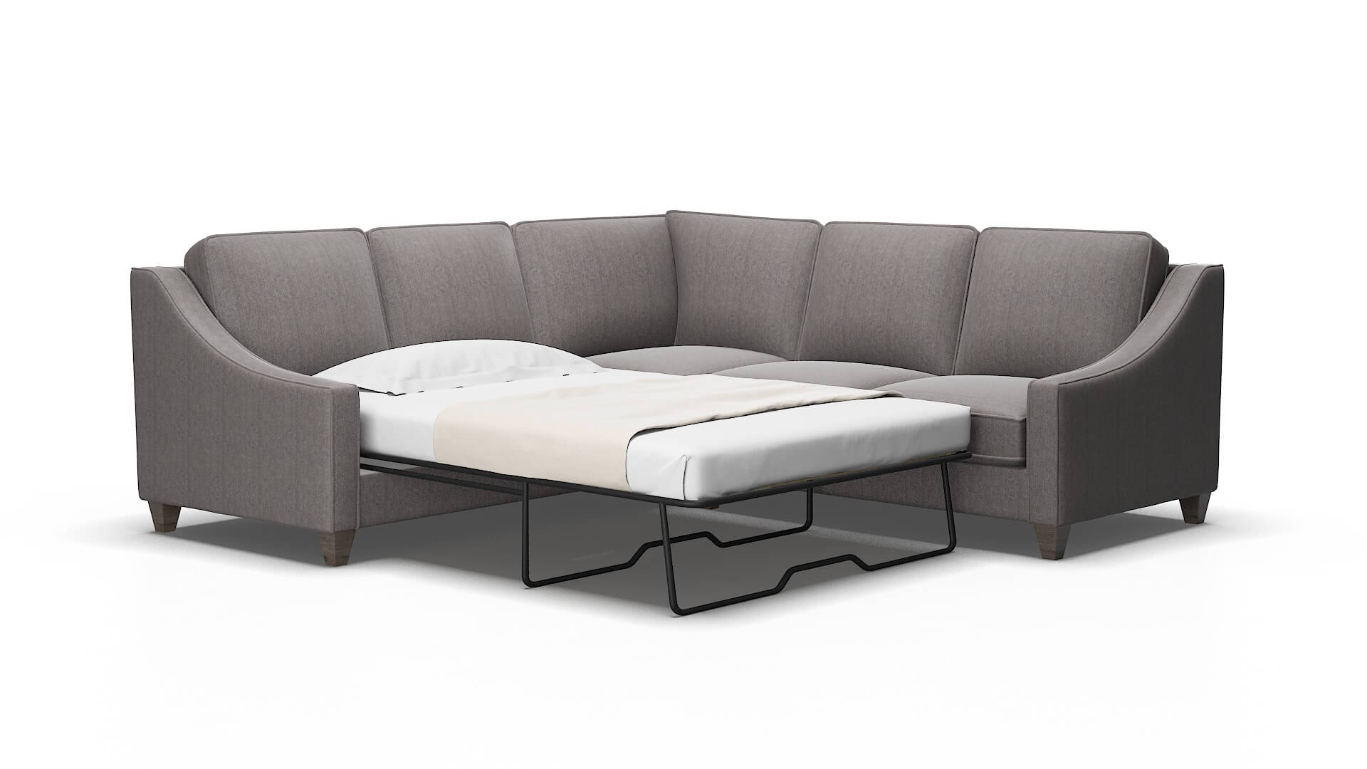 Sanda Sasha granite Sectional sleeper Espresso Legs  2