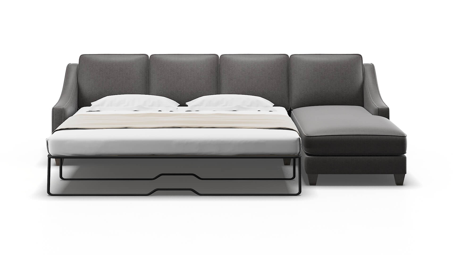 Sanda Sasha grey Panel sleeper Espresso Legs  2