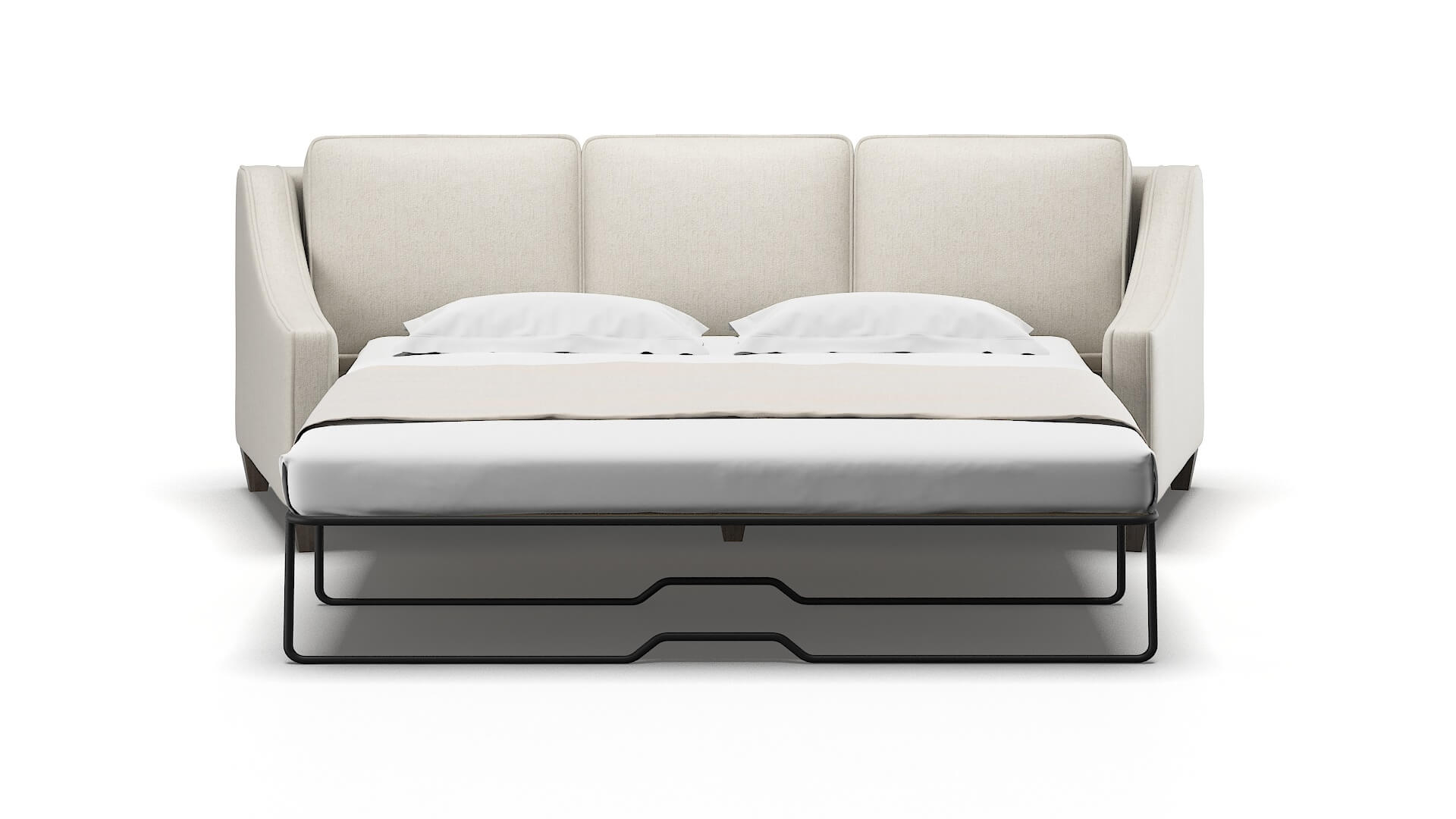 Sanda Sasha Linen Sofa Sleeper Espresso legs 1