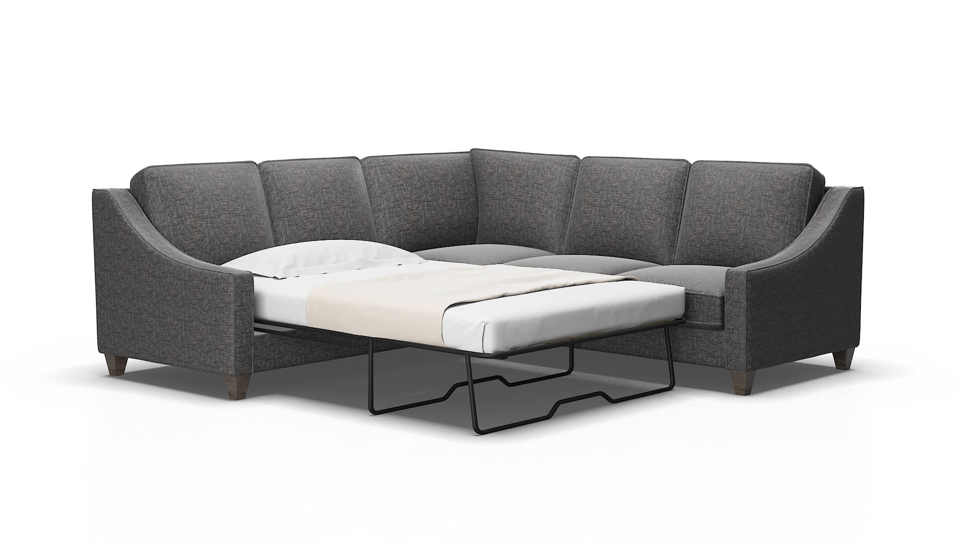 Sanda Sosoftness 51 Sectional Sleeper espresso legs 2