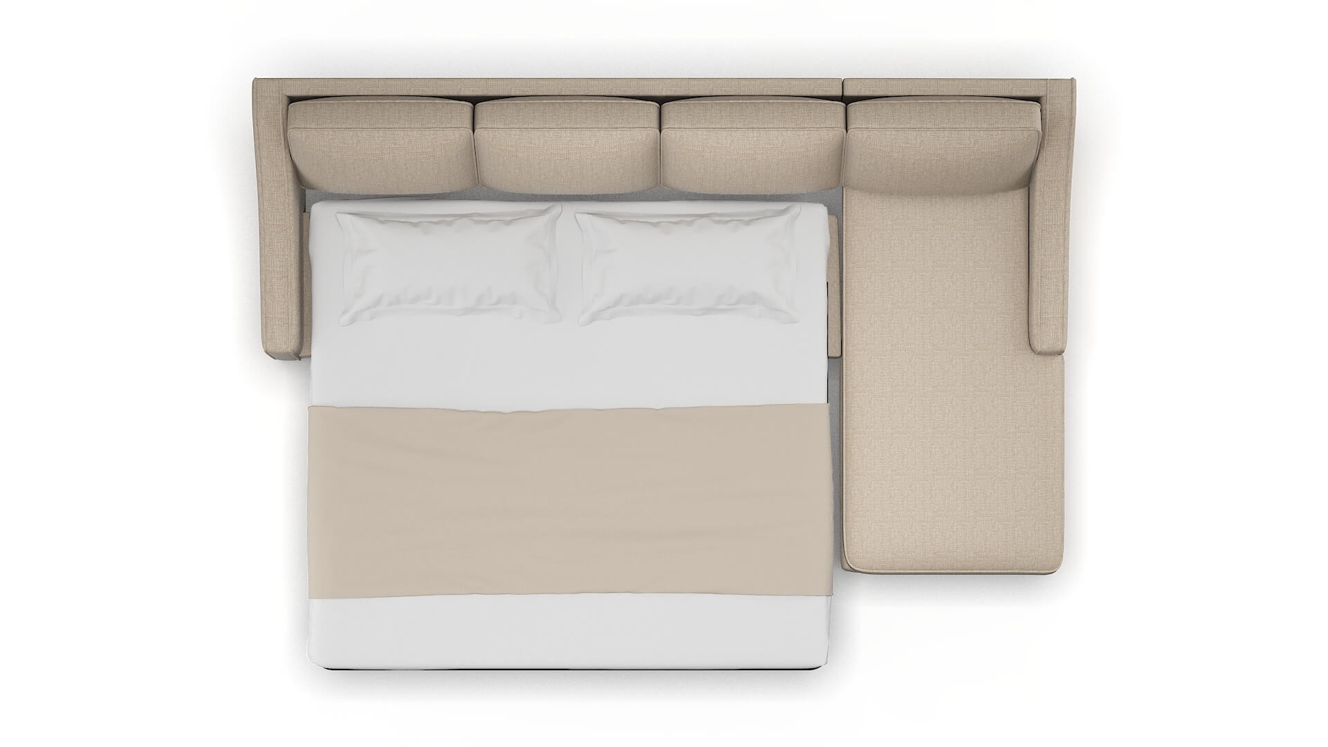 Sanda Sosoftness 74 Panel Sleeper Espresso legs 3
