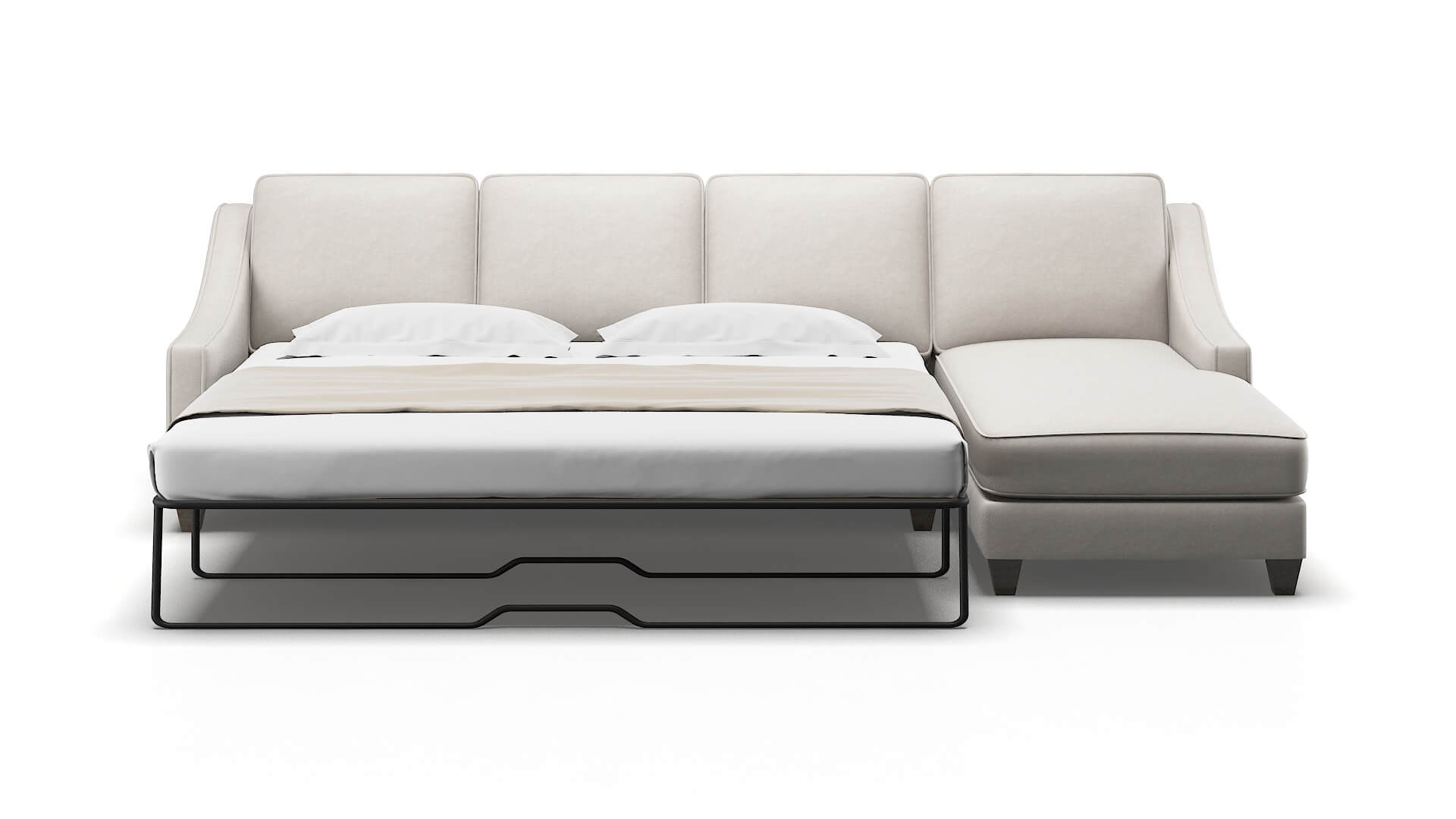 Sanda Suave Dove Panel Sleeper Espresso legs 1