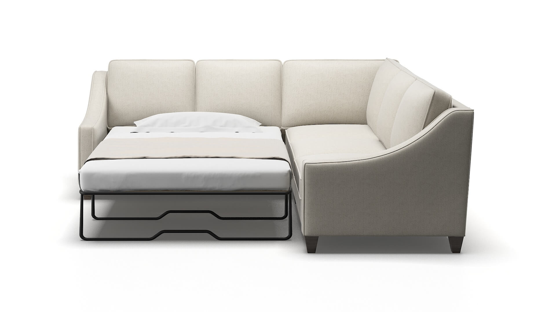 Sanda Terrain Natural Sectional Sleeper Espresso legs 1