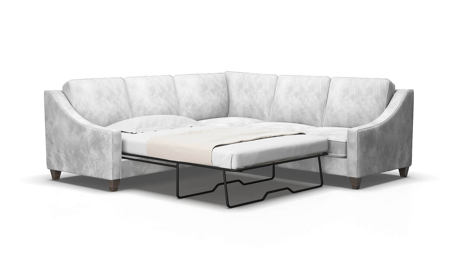 Sanda Terrain pearl Sectional sleeper Espresso Legs  2