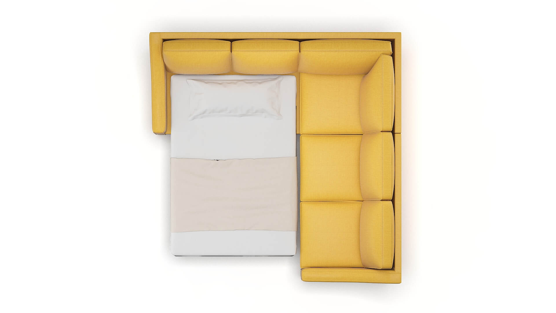 Sanda Tess Turmeric Sectional Sleeper Espresso legs 3