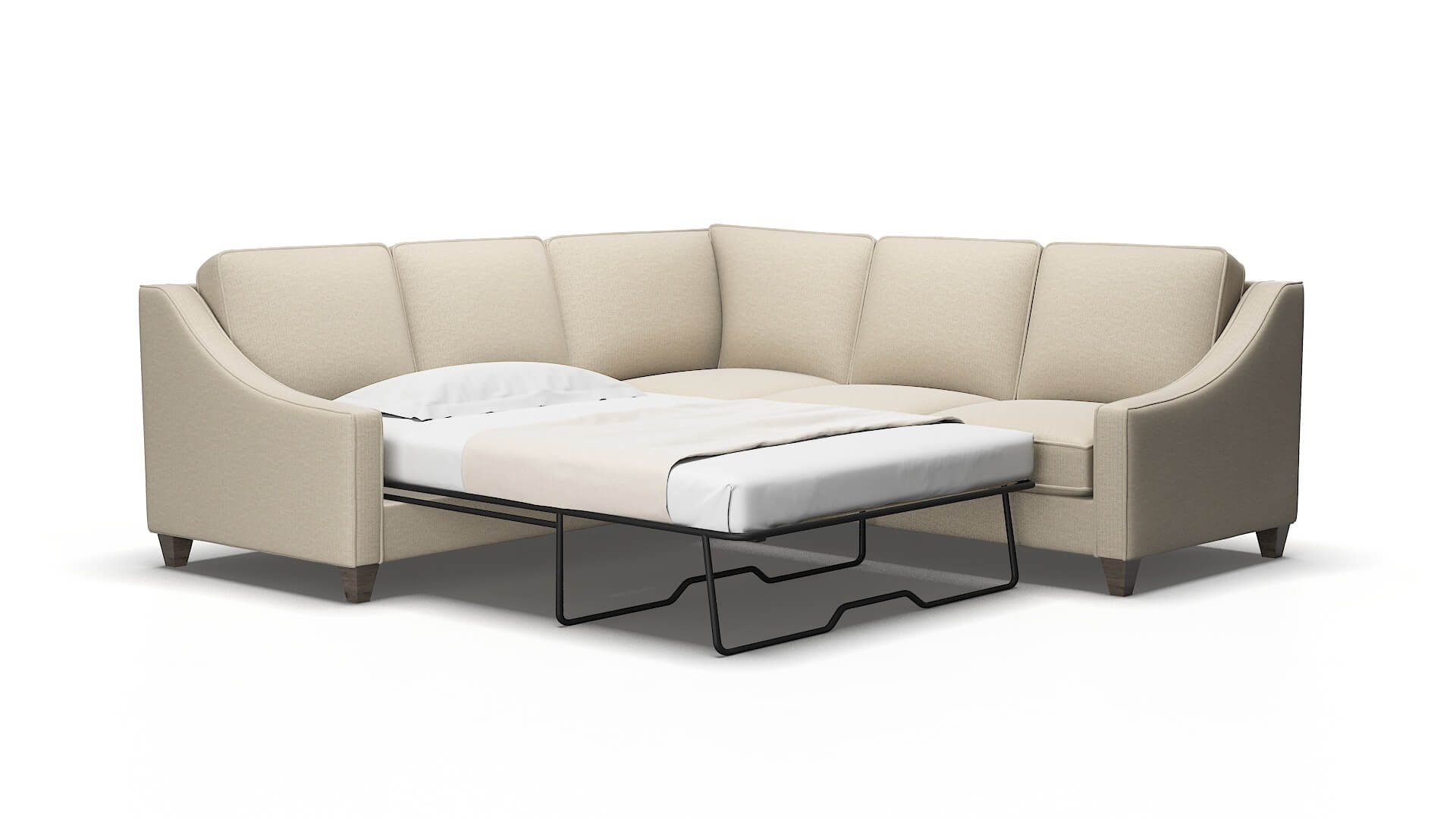 Sanda Urban_d silver Sectional sleeper Espresso Legs  2