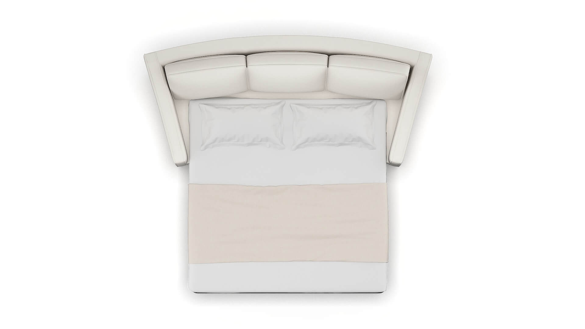 Sanda Venice Eggshell Sofa Sleeper Espresso legs 3