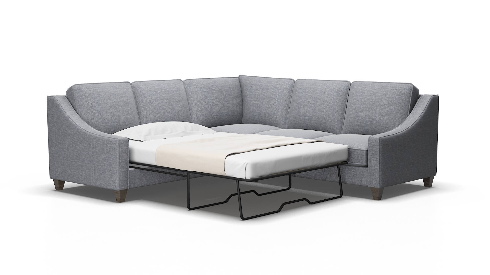 Sanda Venus mist Sectional sleeper Espresso Legs  2