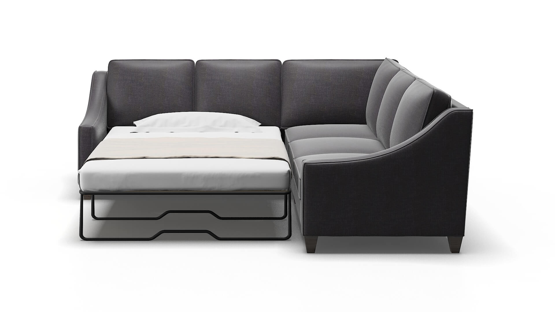Sanda Venus Onyx Sectional Sleeper Espresso legs 1