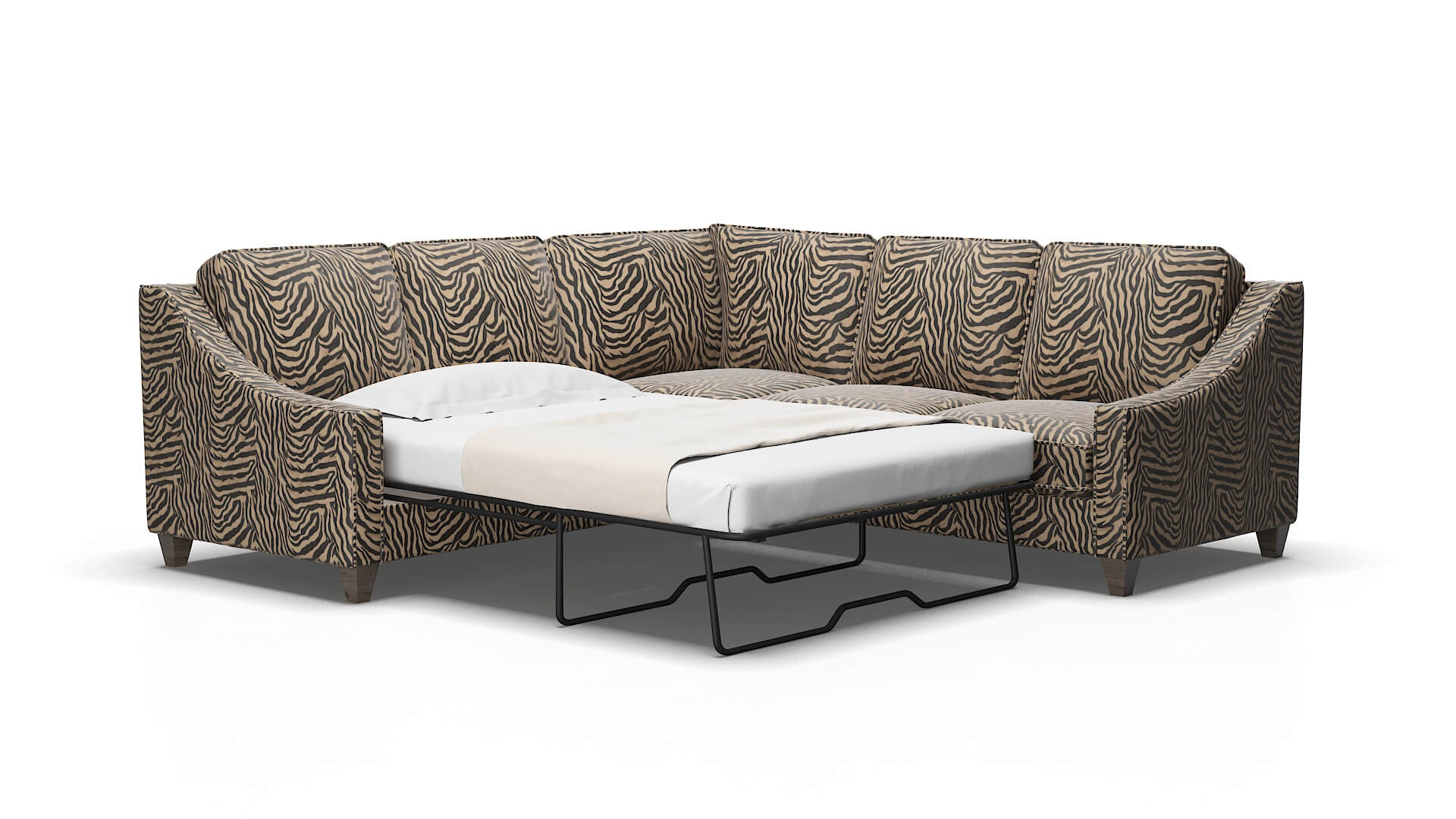 Sanda Zambia coffee Sectional sleeper Espresso Legs  2