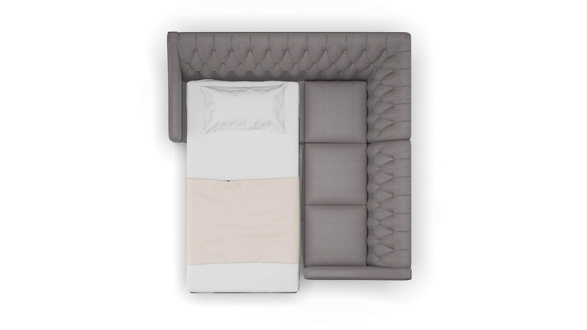 Seville Atlas_plz Silver Sectional Sleeper Espresso legs 3