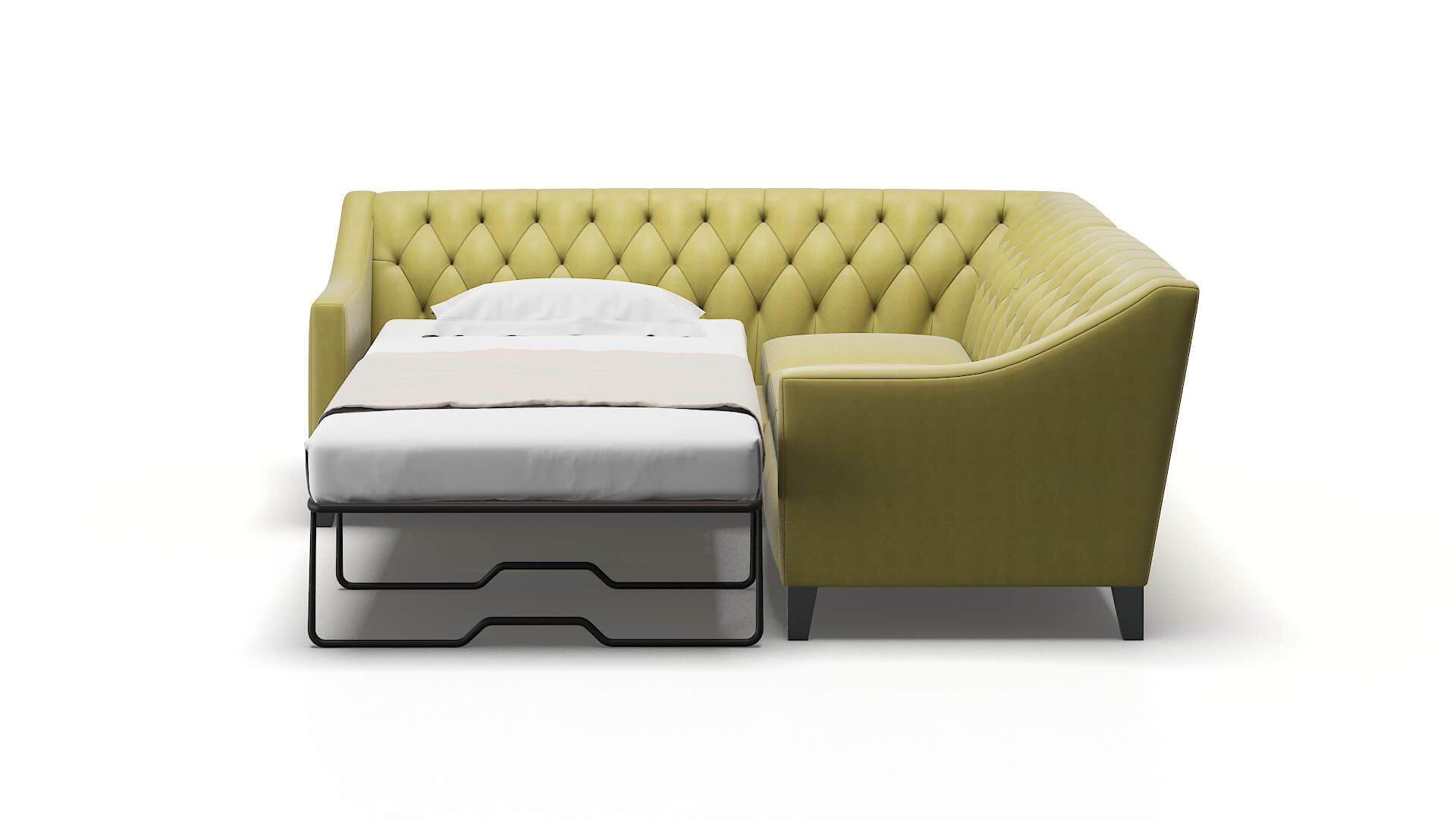 Seville Bella Apple Sectional Sleeper Espresso legs 1