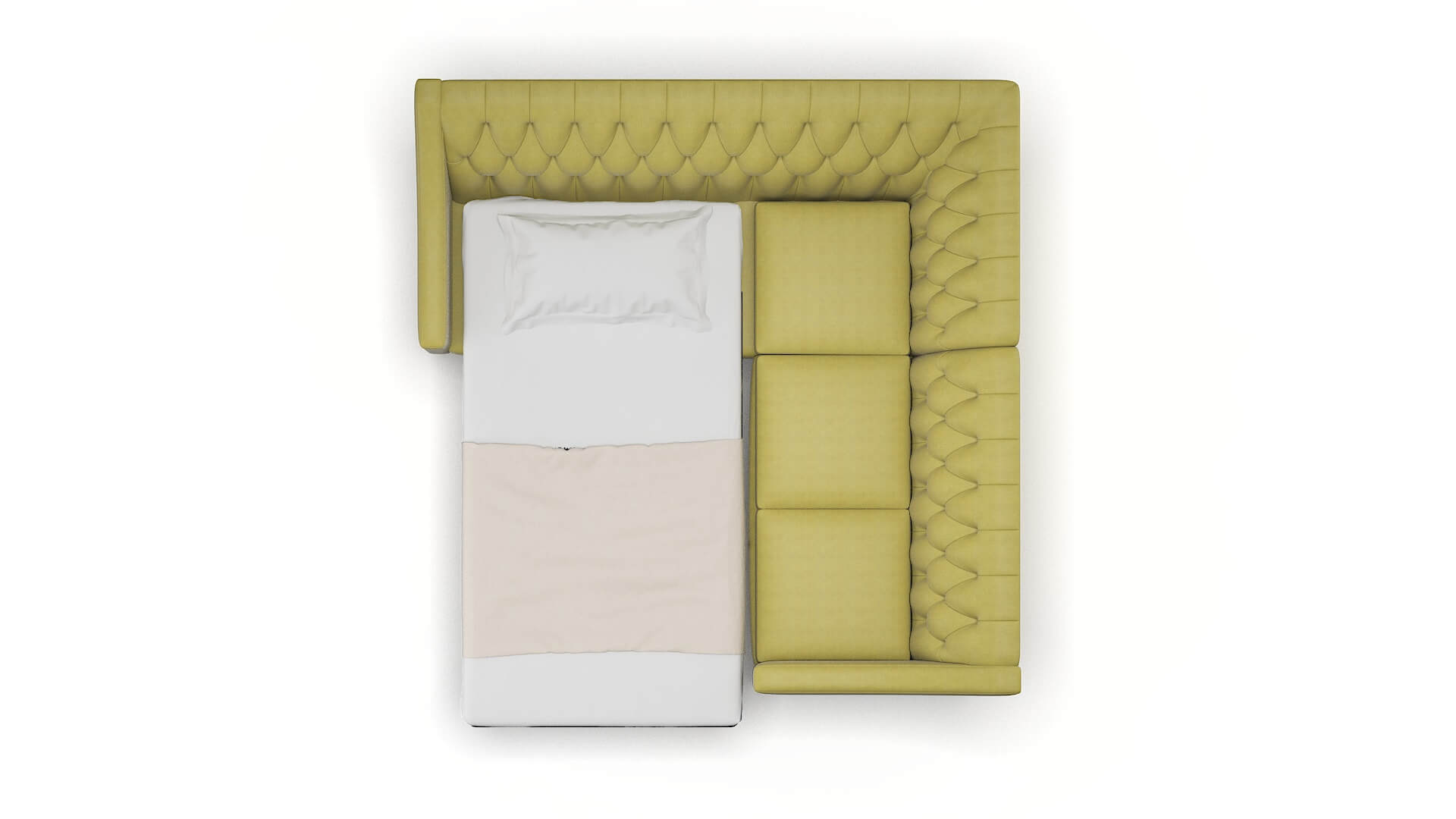 Seville Bella Apple Sectional Sleeper Espresso legs 3