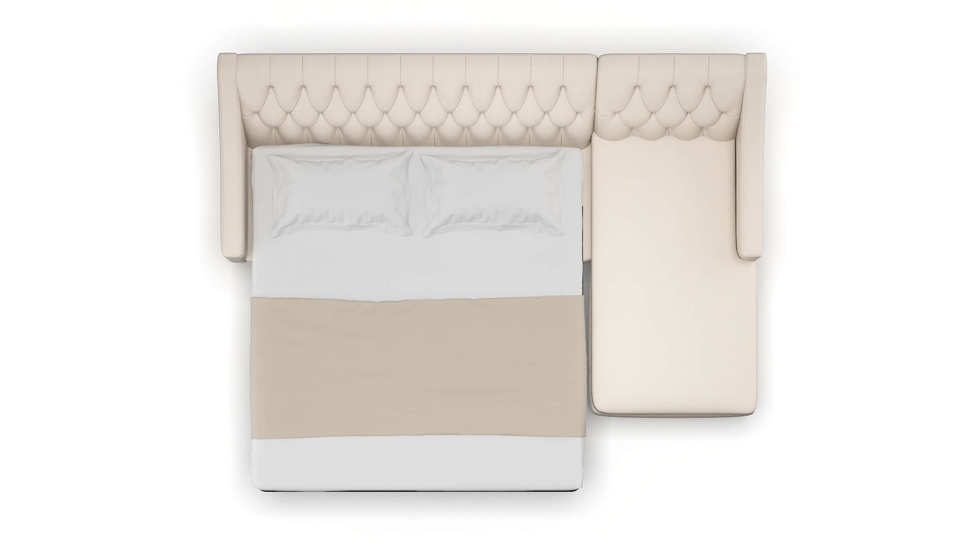 Seville Bella Buckwheat Panel Sleeper Espresso legs 3