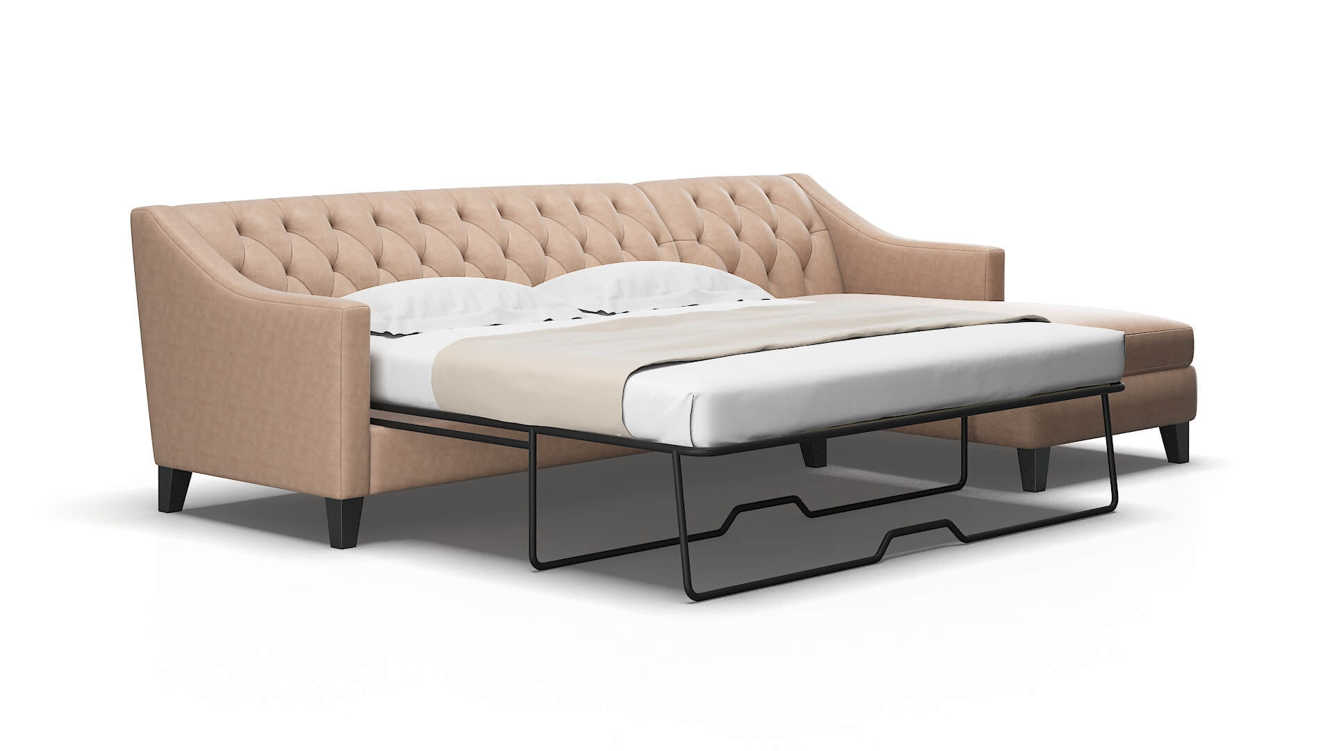 Seville Bella cocoa Panel sleeper Espresso Legs  2