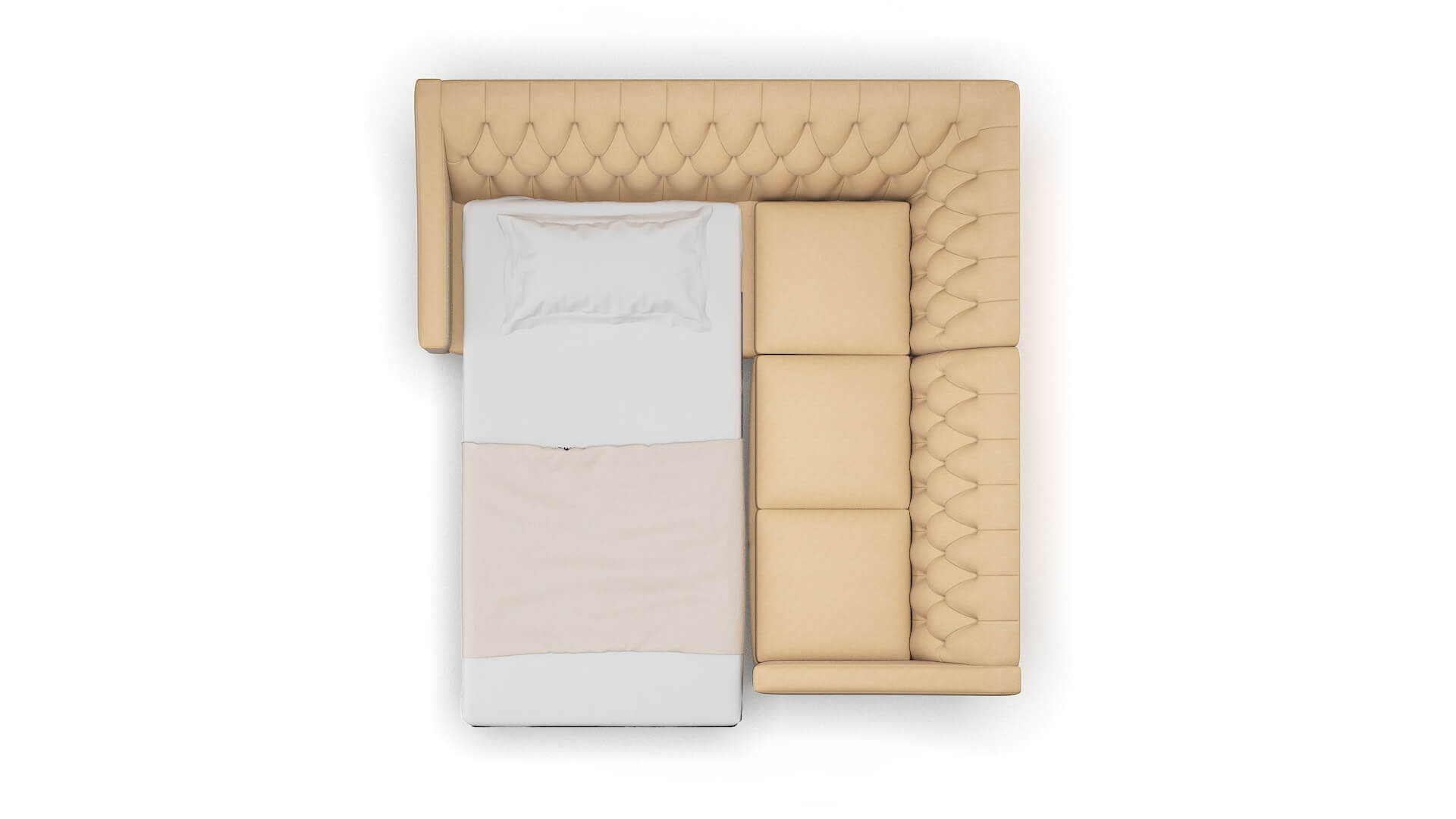 Seville Bella Coffee Sectional Sleeper Espresso legs 3