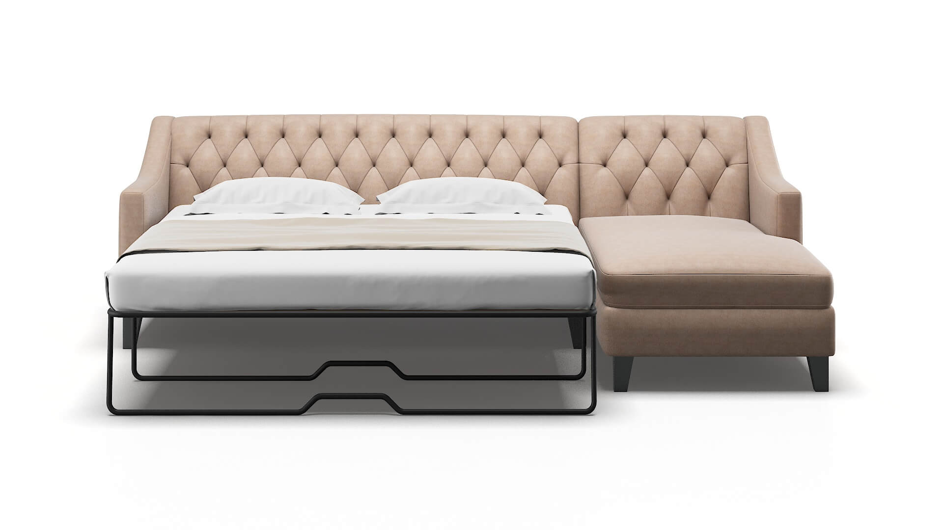 Seville Bella Pewter Panel Sleeper Espresso legs 1