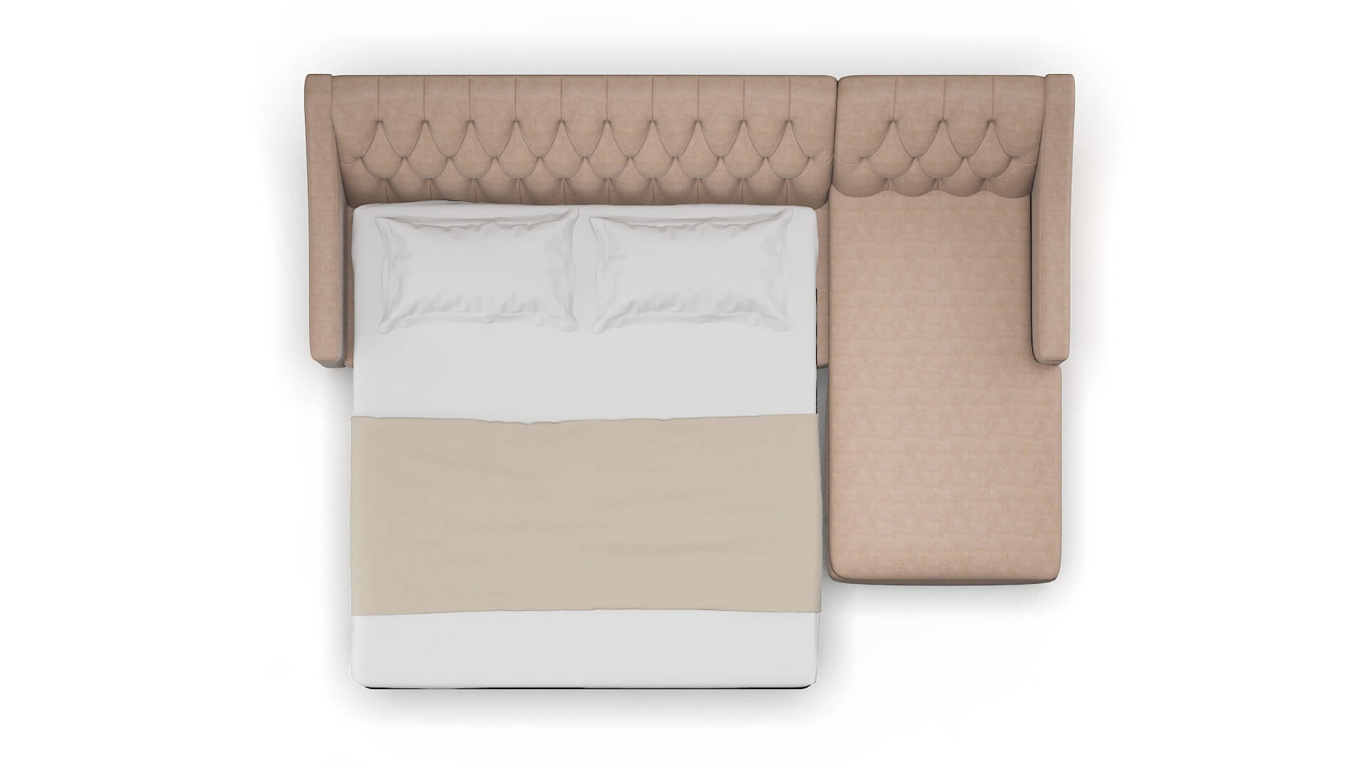 Seville Bella Pewter Panel Sleeper Espresso legs 3