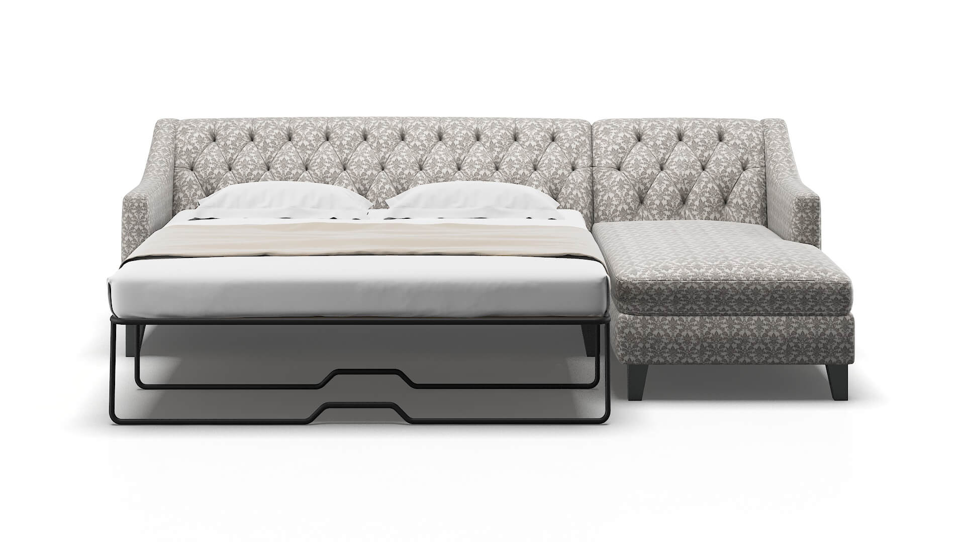 Seville Bergamo Dove Panel Sleeper Espresso legs 1