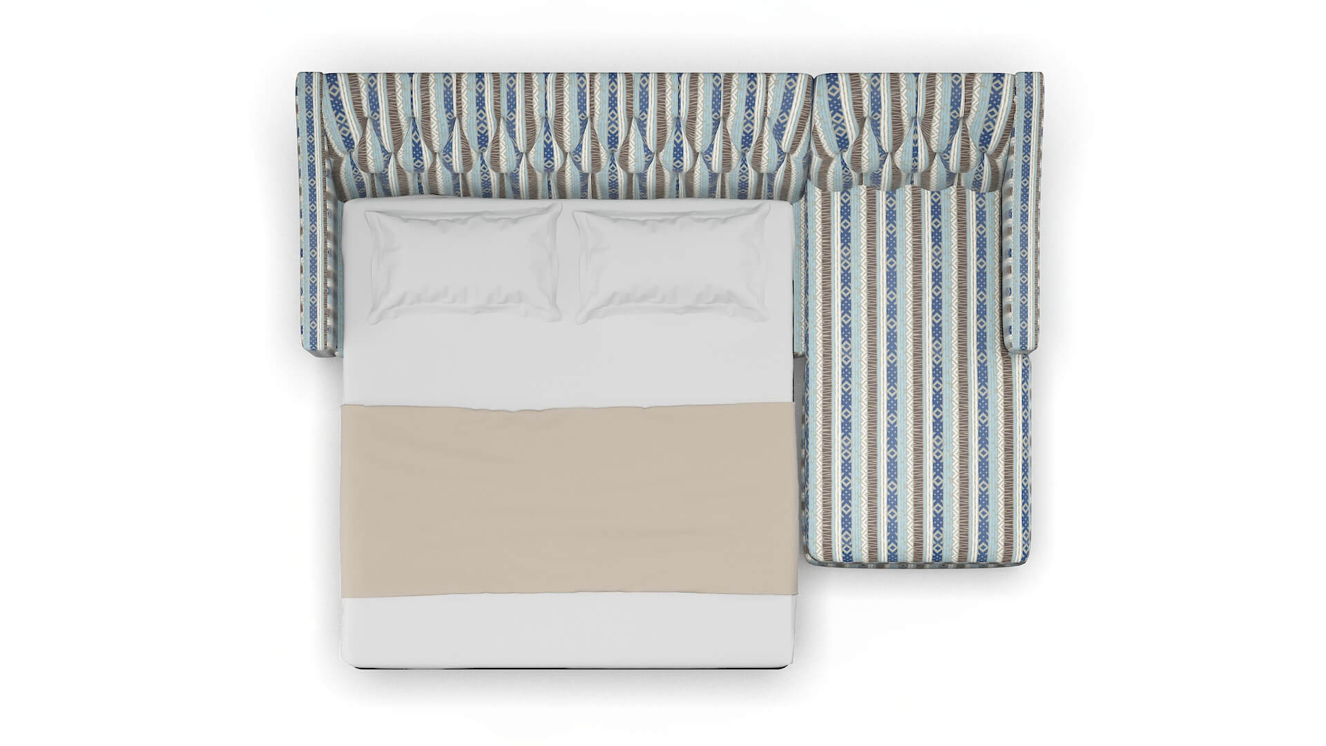 Seville Bodhi Indigo Panel Sleeper Espresso legs 3