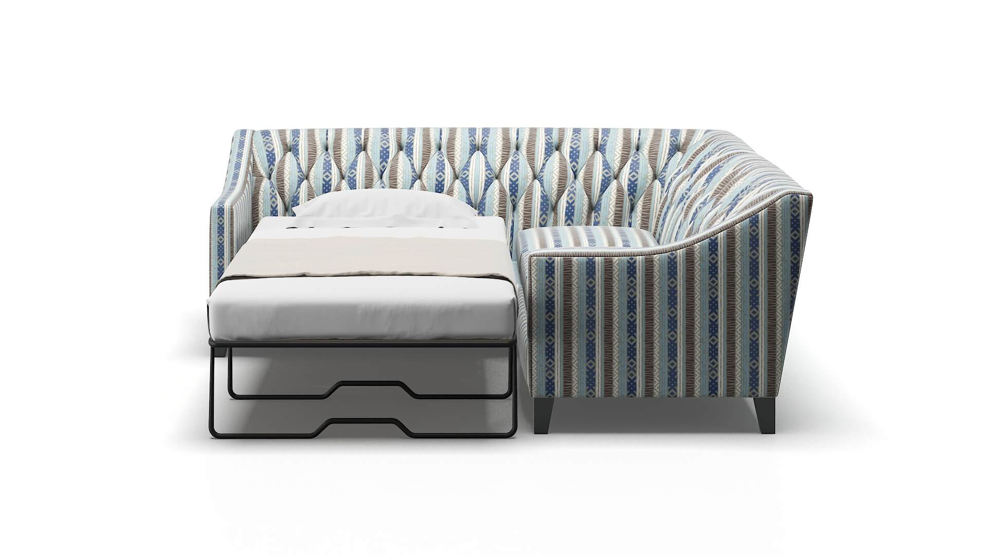 Seville Bodhi Indigo Sectional Sleeper Espresso legs 1