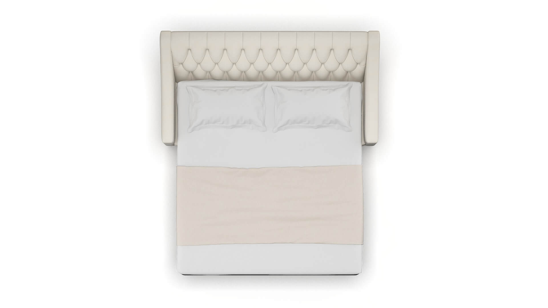 Seville Bungalow Ivory Sofa Sleeper Espresso legs 3