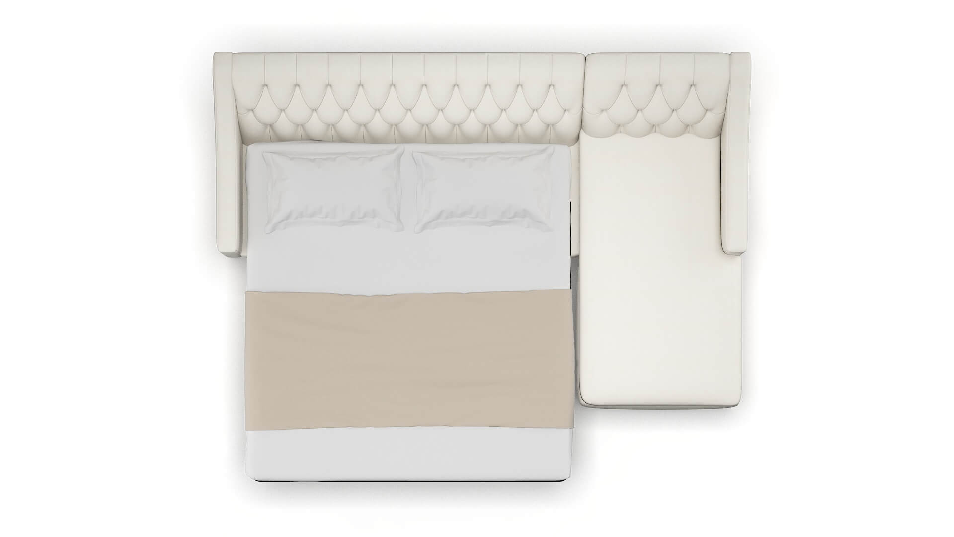 Seville Chance Bone Panel Sleeper Espresso legs 3