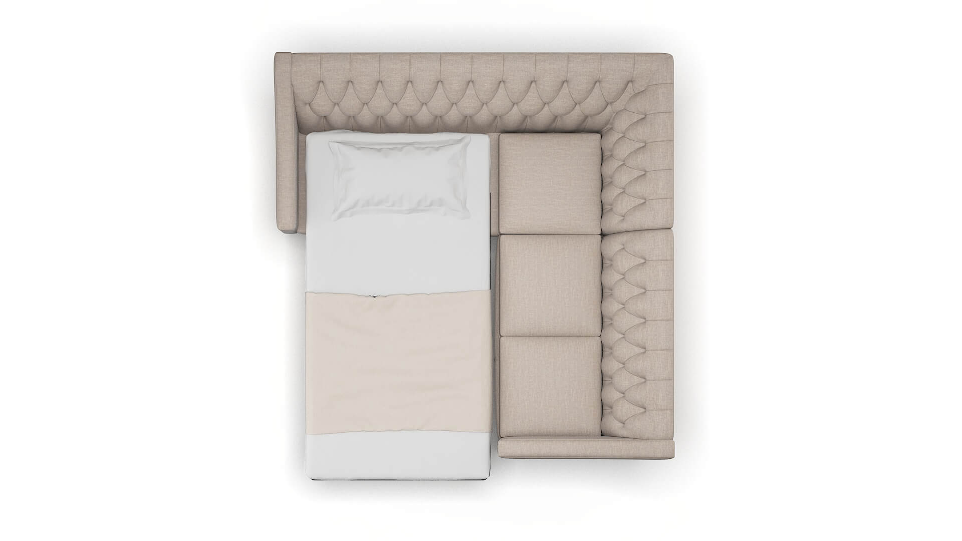 Seville Clyde Dolphin Sectional Sleeper Espresso legs 3