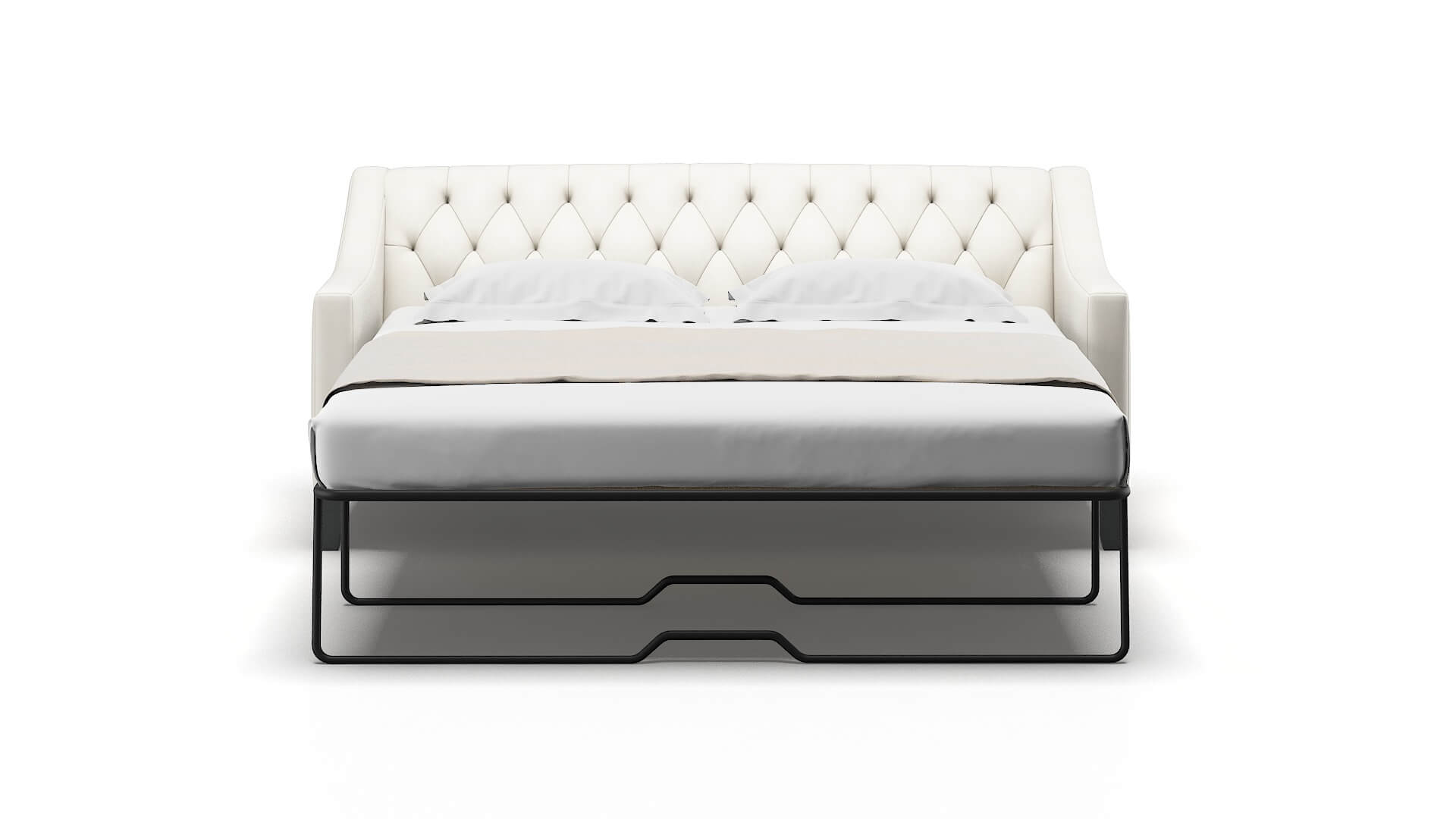 Seville Cosmo Ivory Sofa Sleeper Espresso legs 1