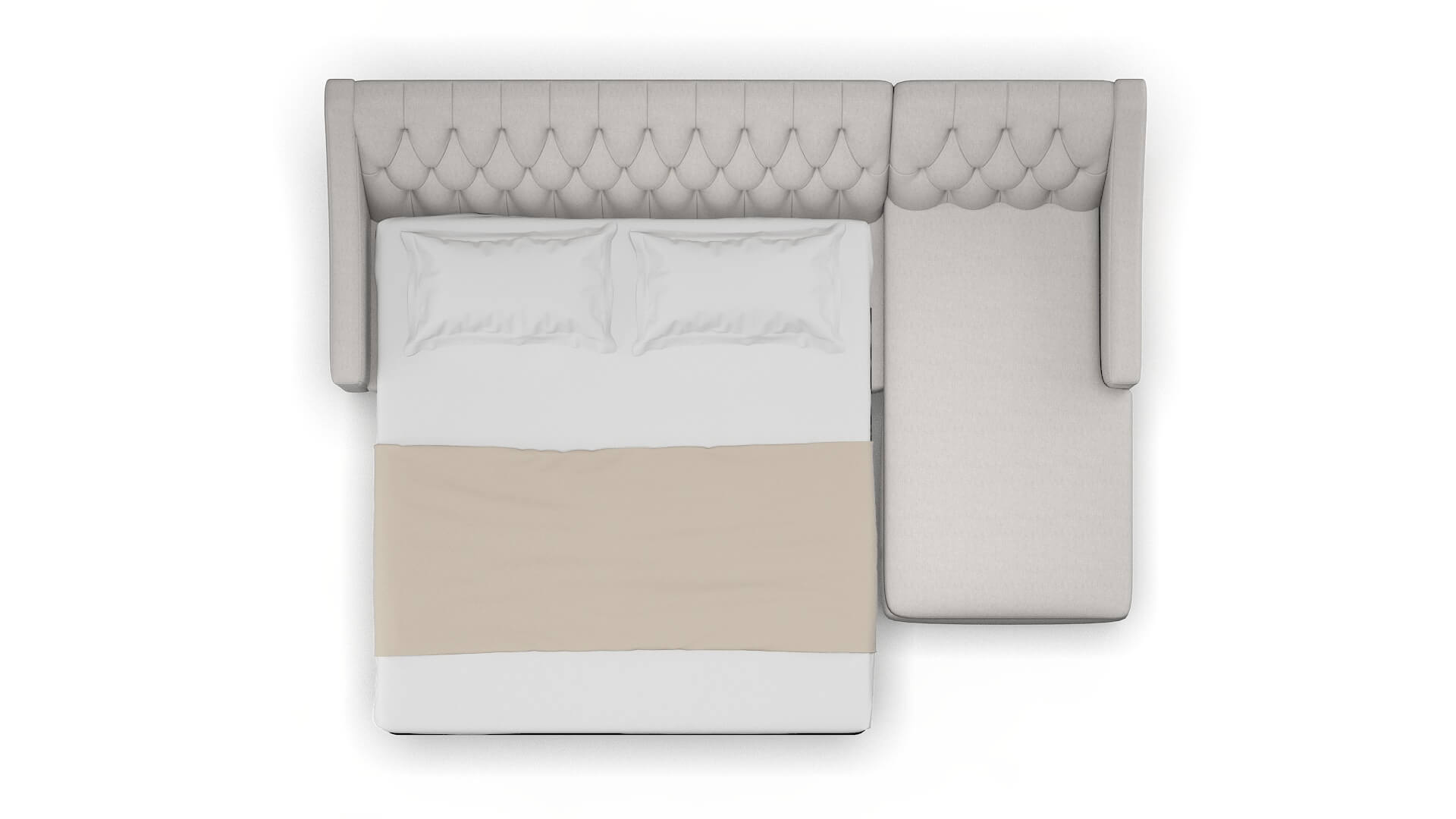 Seville Cosmo Silver Panel Sleeper Espresso legs 3