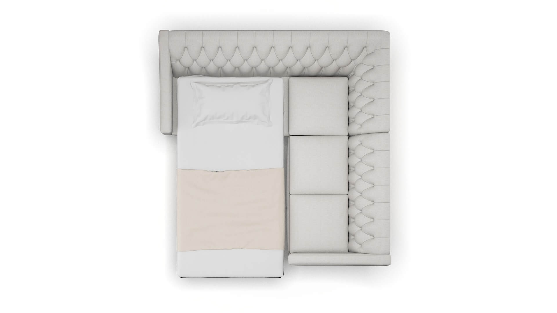 Seville Curious Spa Sectional Sleeper Espresso legs 3