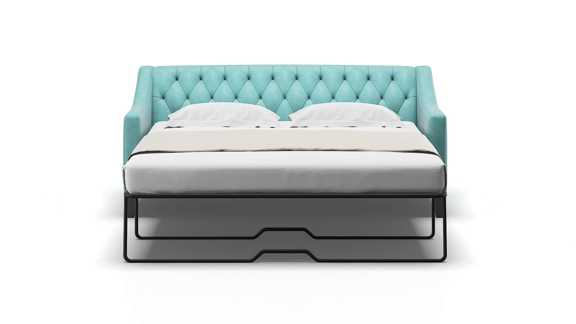 Seville Curious Turquoise Sofa Sleeper Espresso legs 1