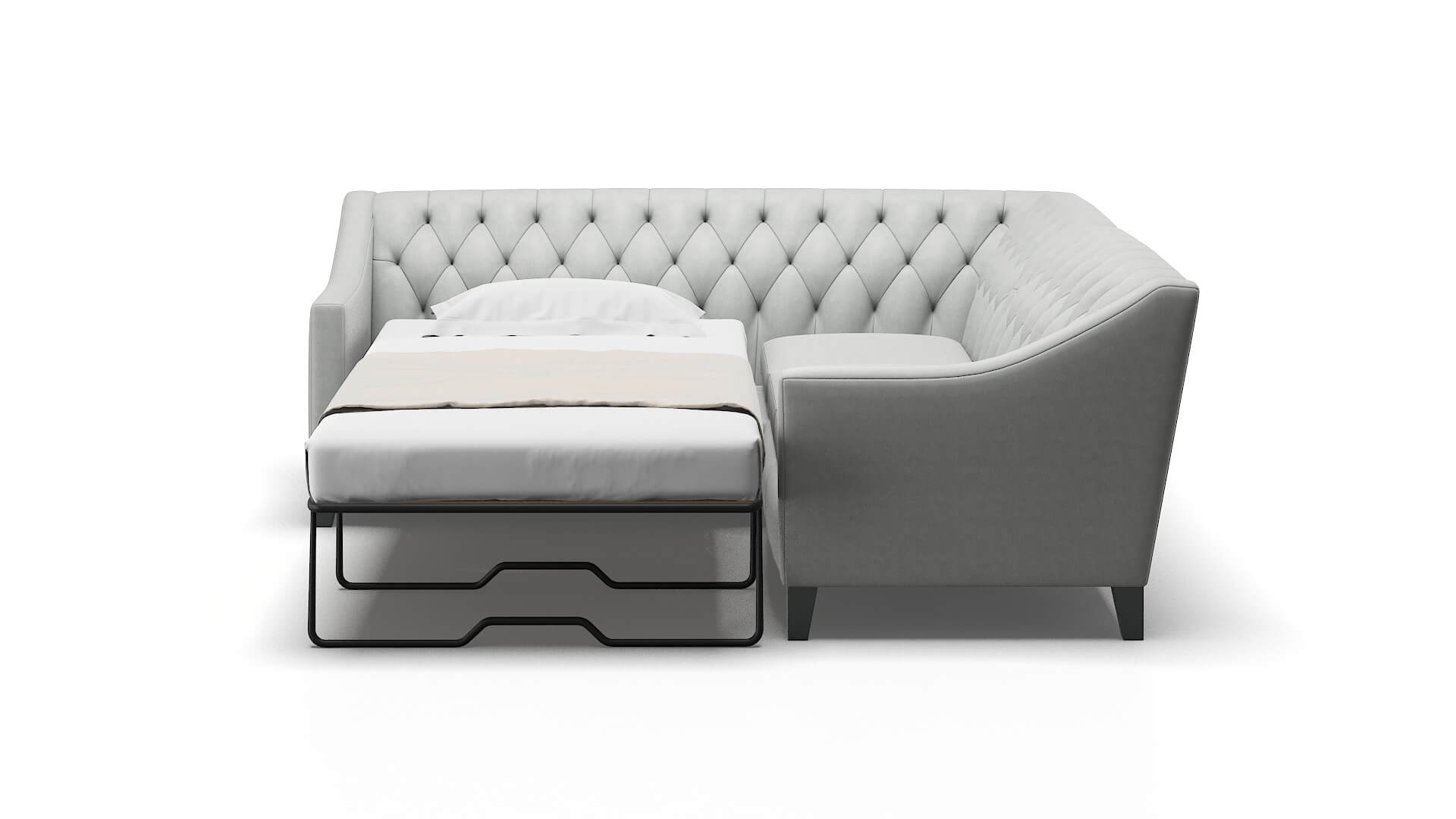 Seville Dawson Platinum Sectional Sleeper Espresso legs 1