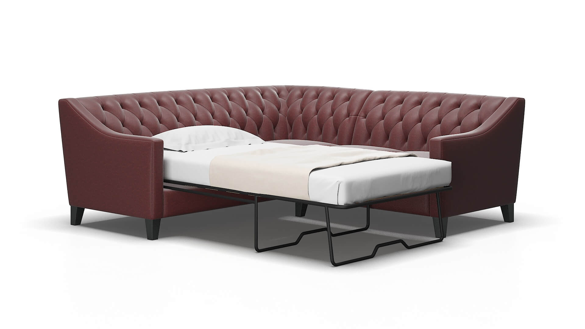 Seville Derby berry Sectional sleeper Espresso Legs  2