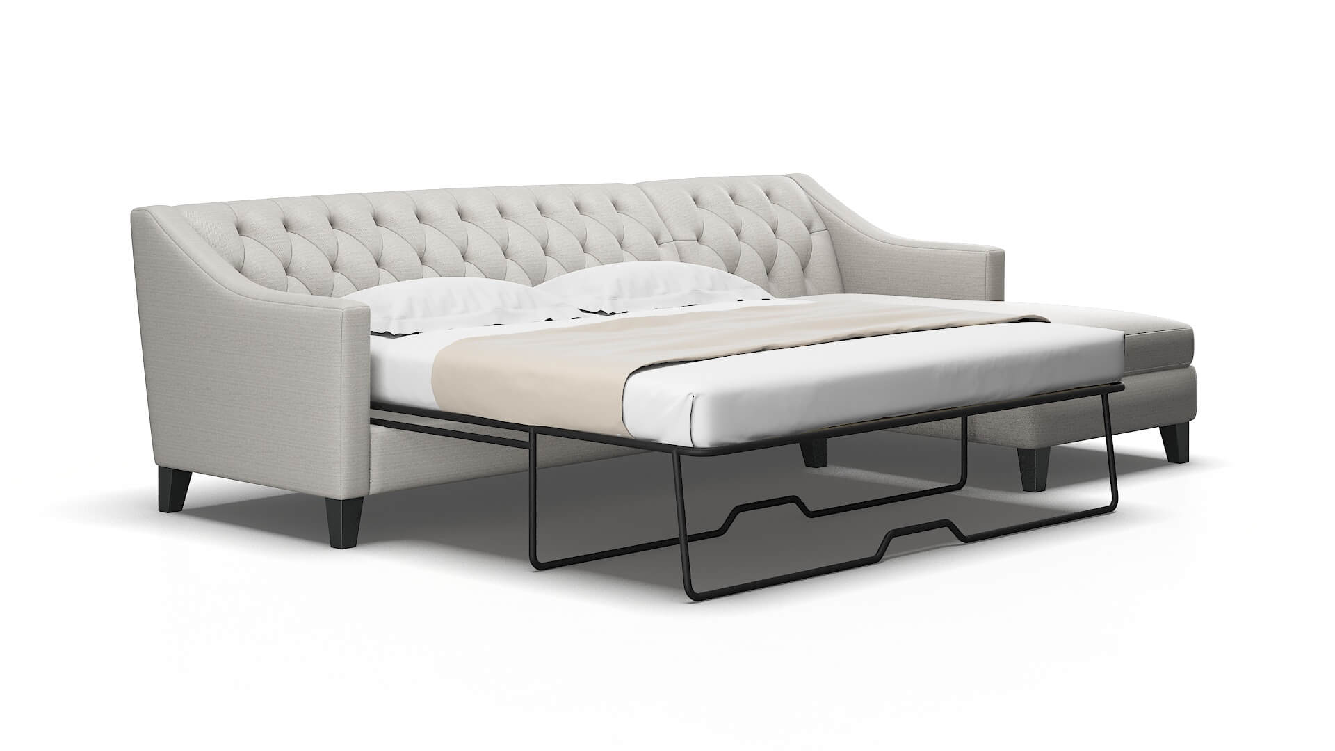 Seville Derby Grey Panel Sleeper espresso legs 2