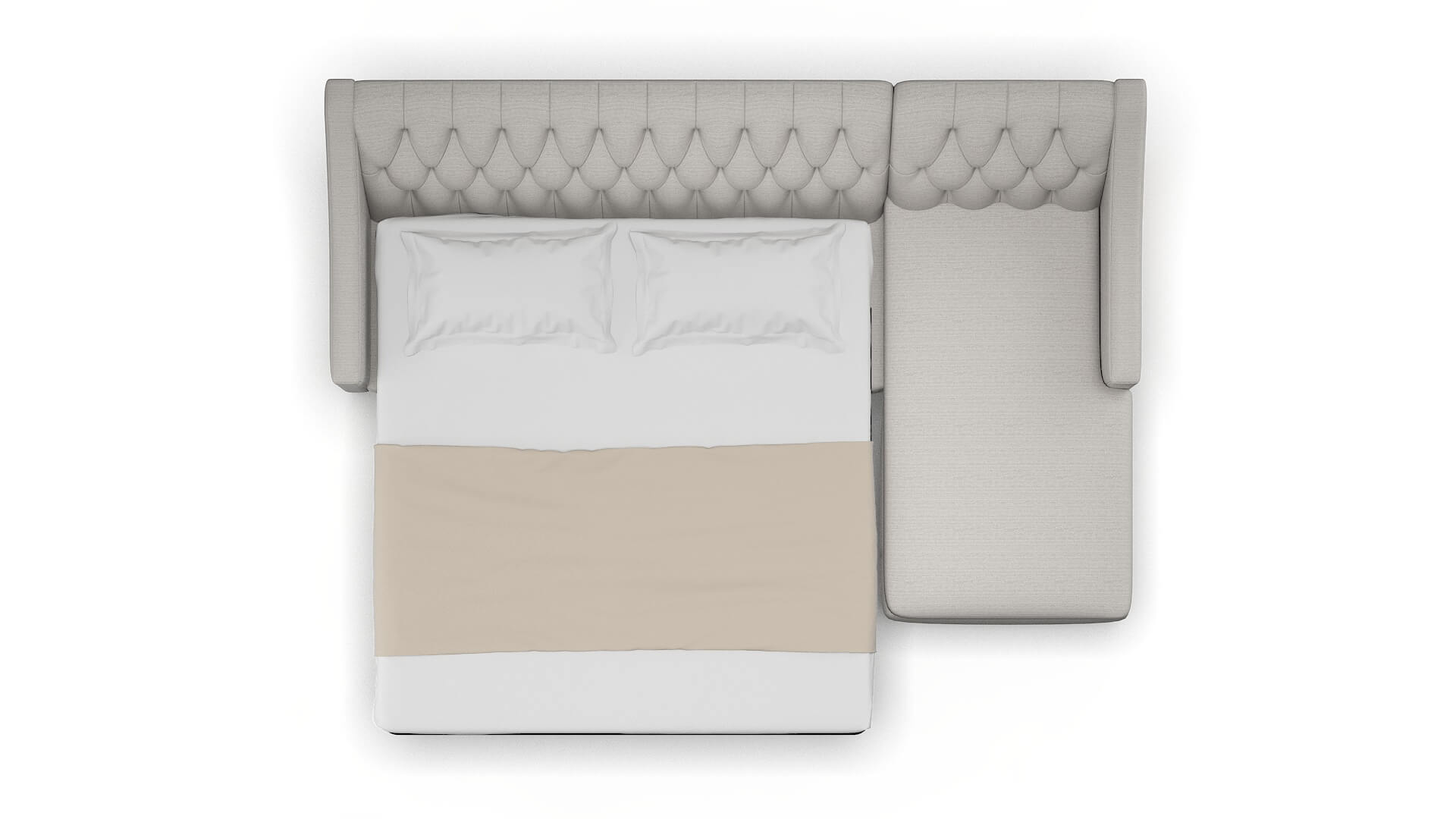 Seville Derby Grey Panel Sleeper Espresso legs 3