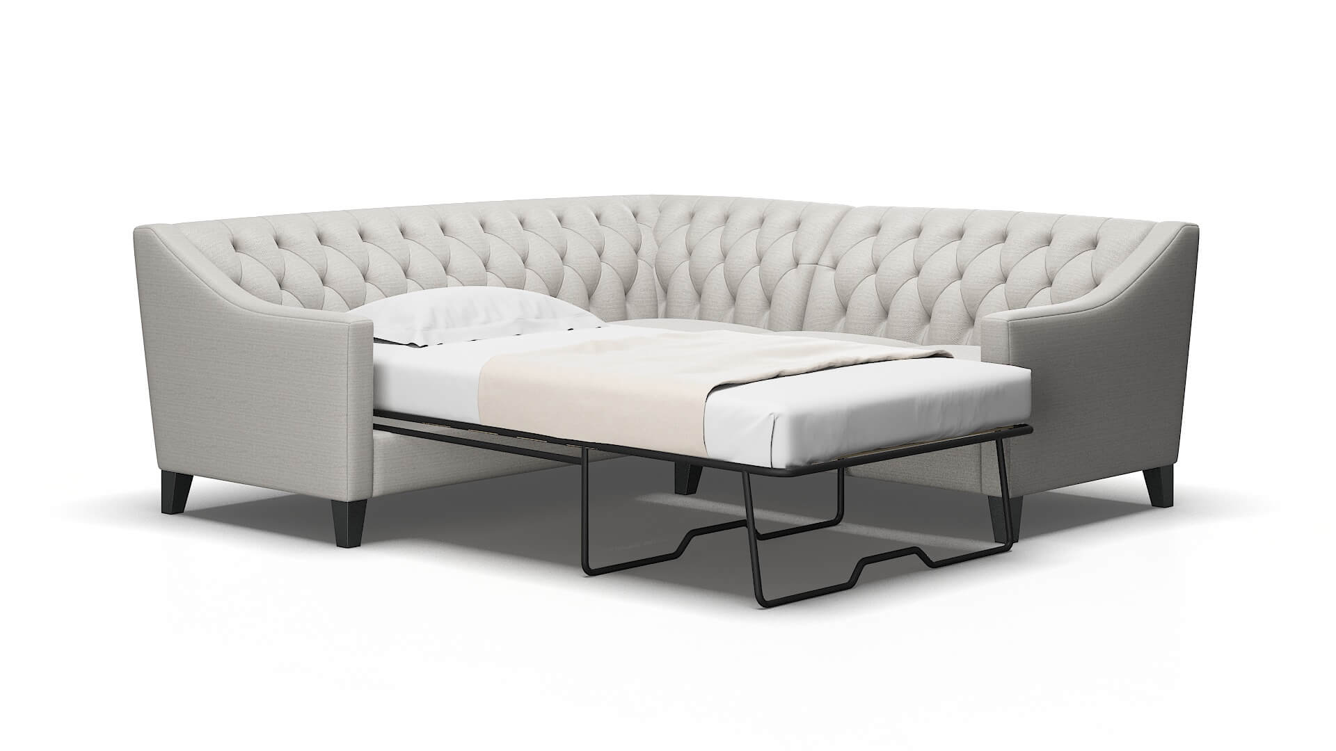 Seville Derby Grey Sectional Sleeper espresso legs 2
