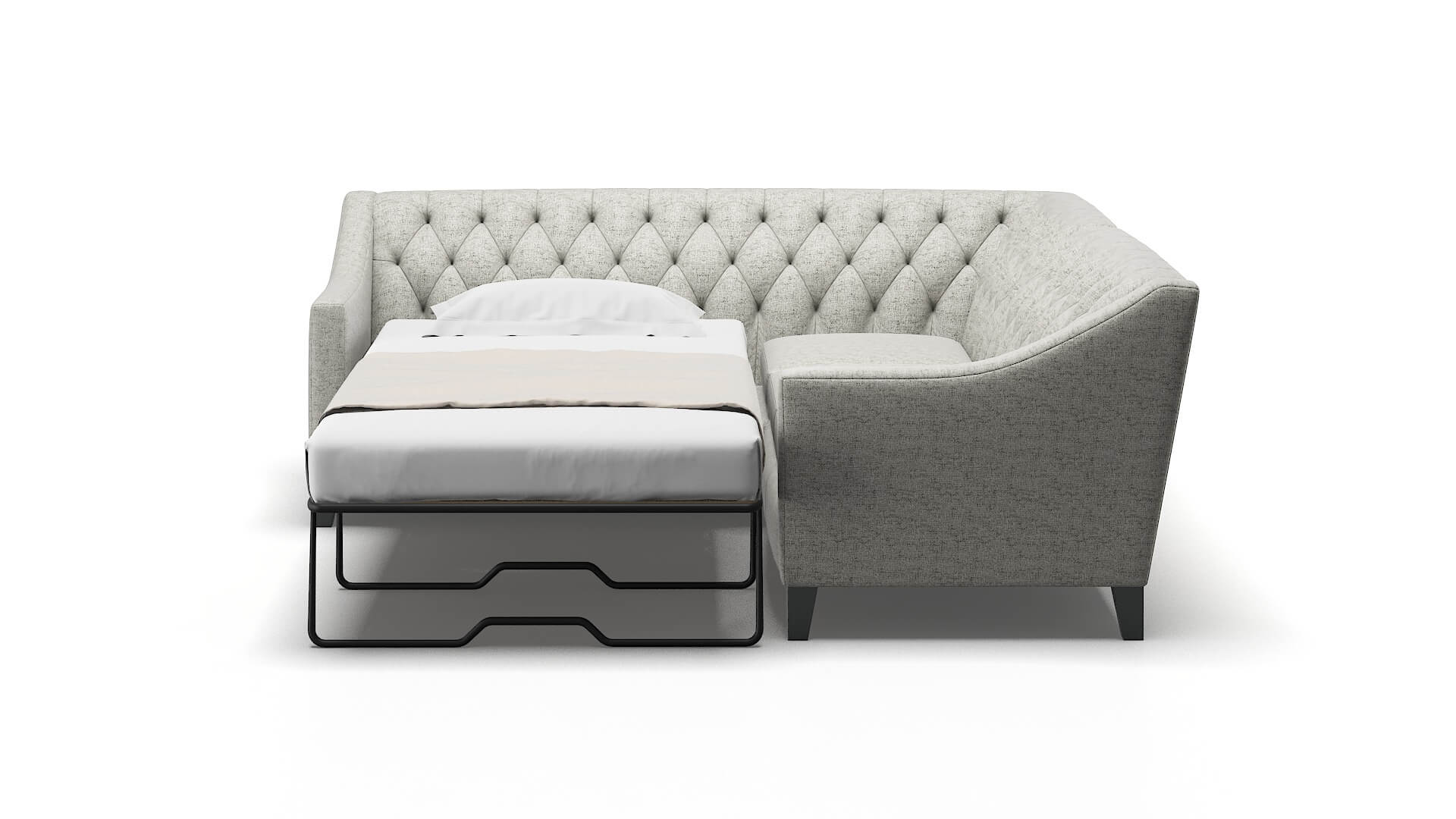 Seville Derby Silver Sectional Sleeper Espresso legs 1