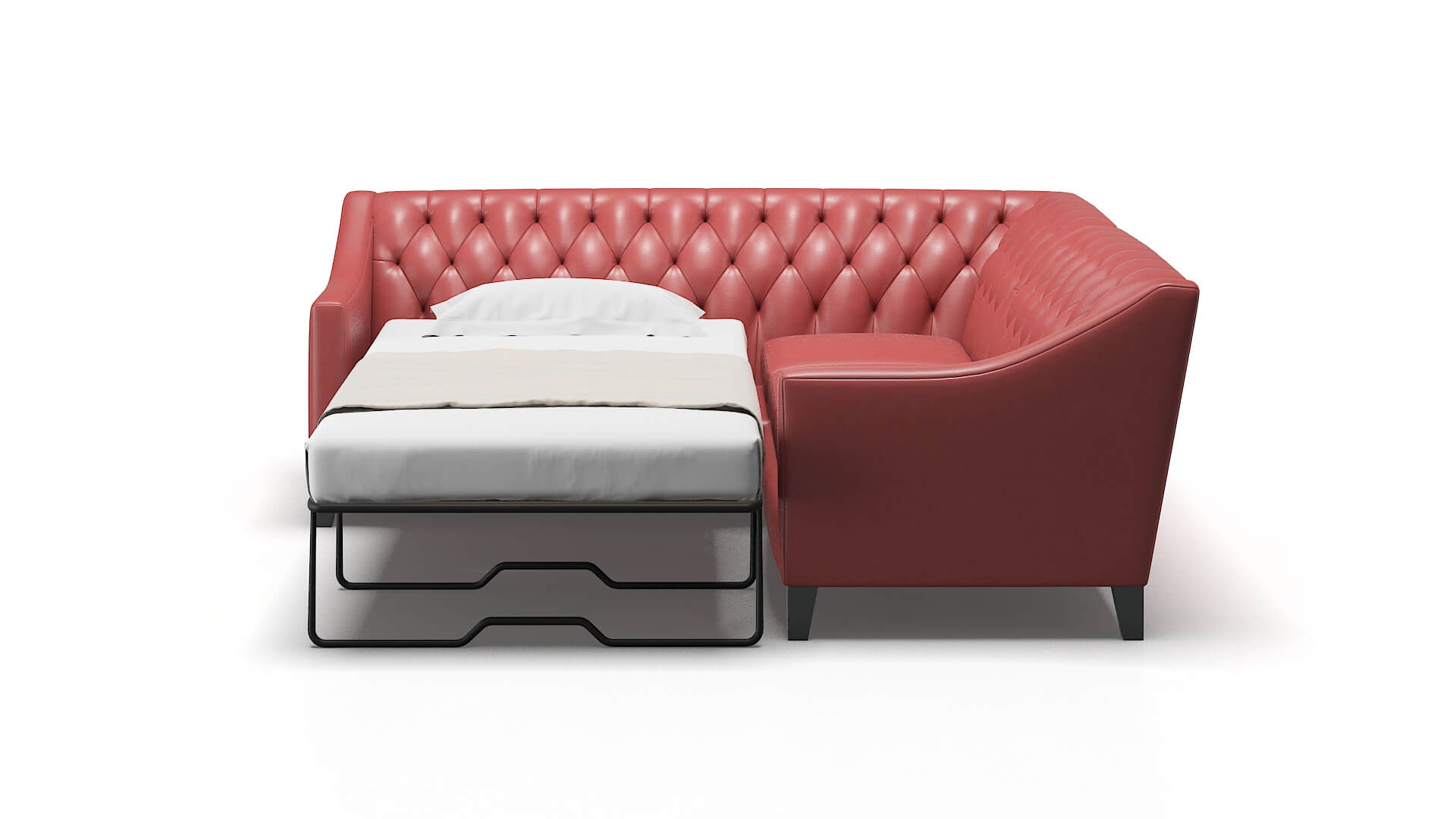 Seville Dillion Cordovan Sectional Sleeper Espresso legs 1