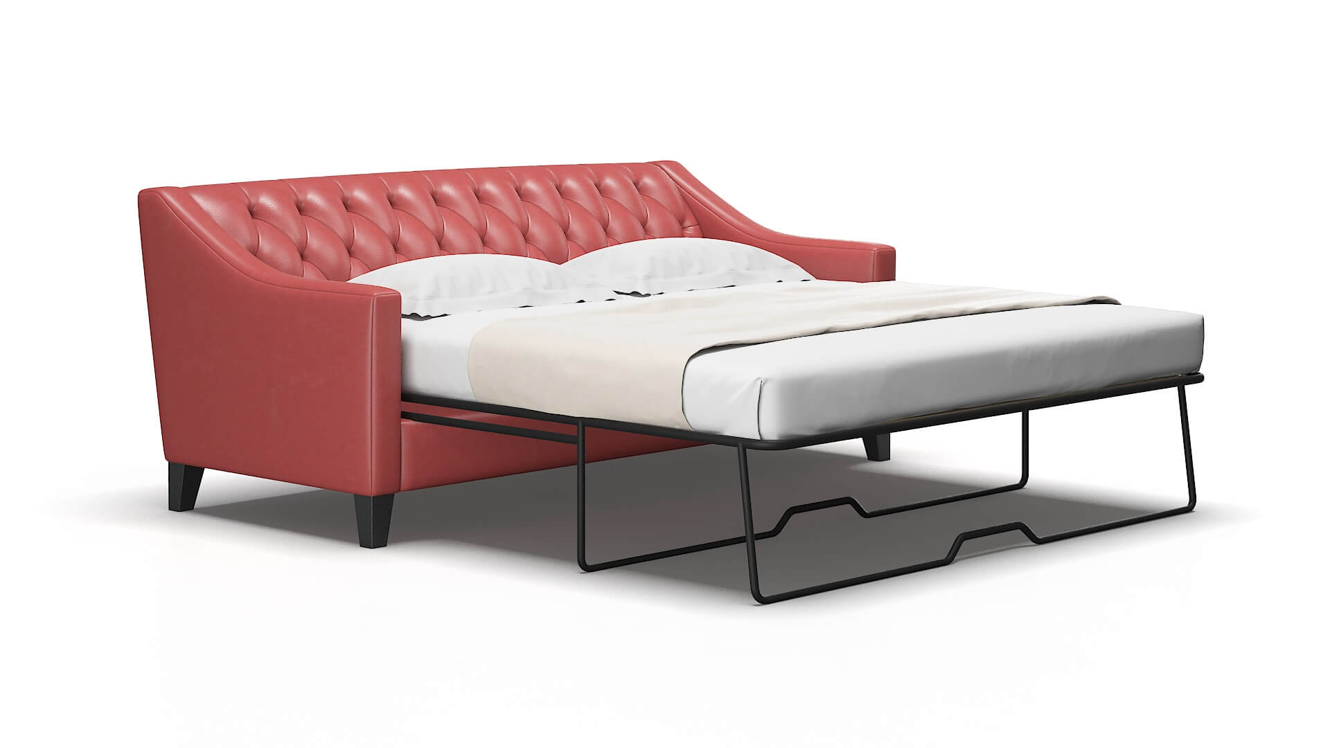 Seville Dillion cordovan Sofa sleeper Espresso Legs  2