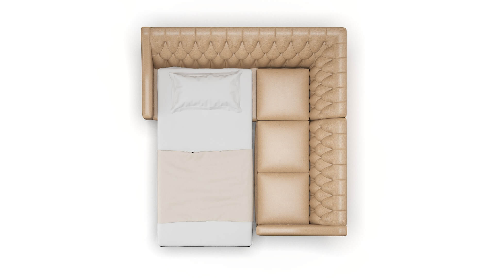 Seville Ford Dune Sectional Sleeper Espresso legs 3