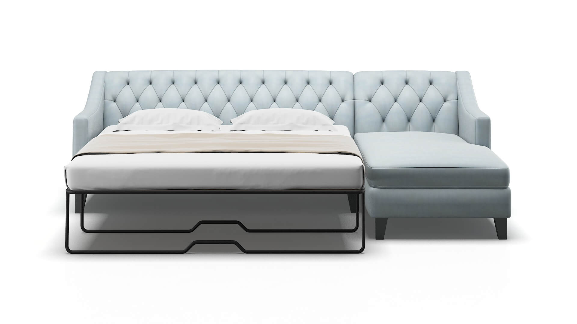 Seville Hathaway Aqua Panel Sleeper Espresso legs 1