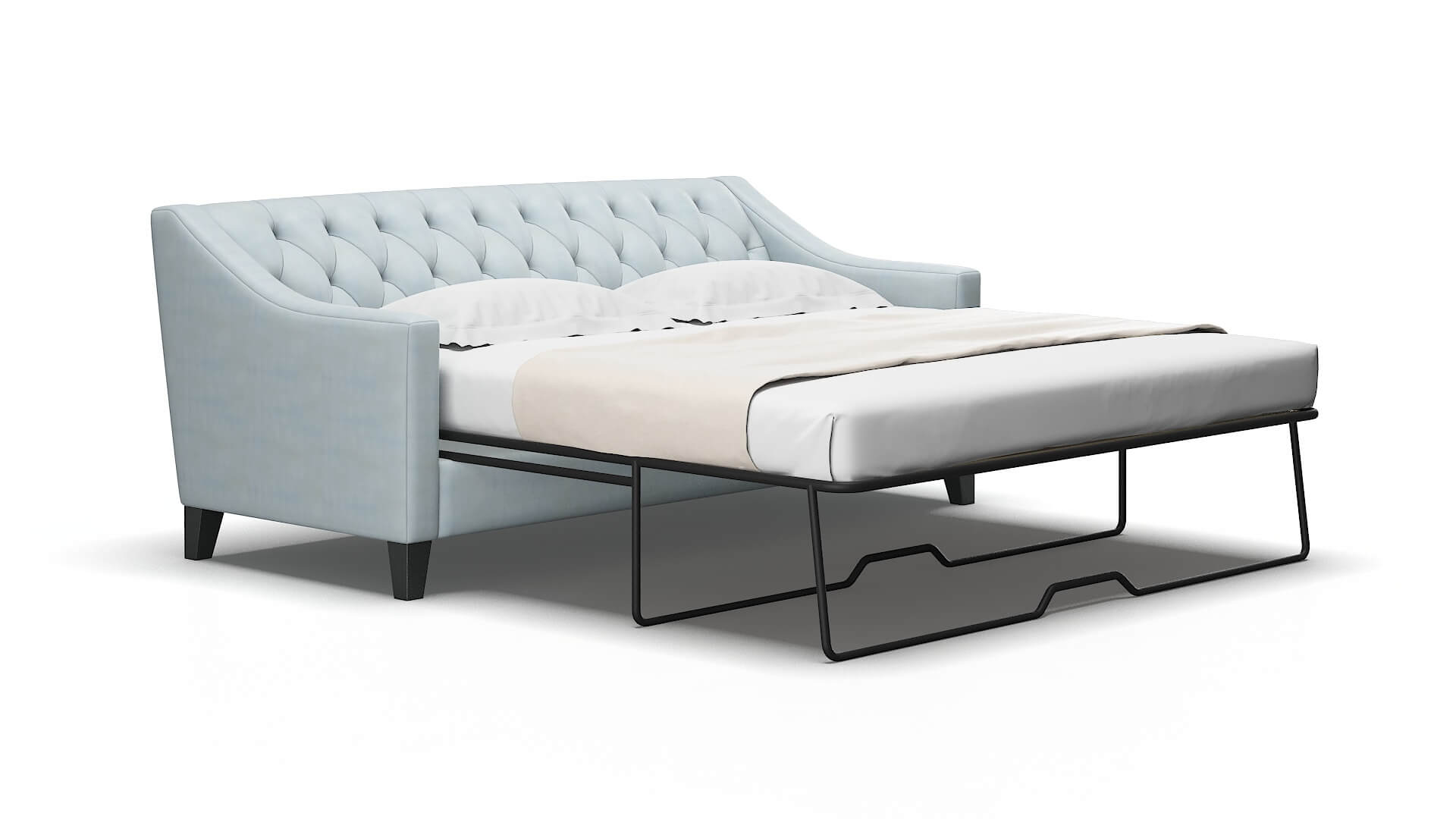 Seville Hathaway aqua Sofa sleeper Espresso Legs  2