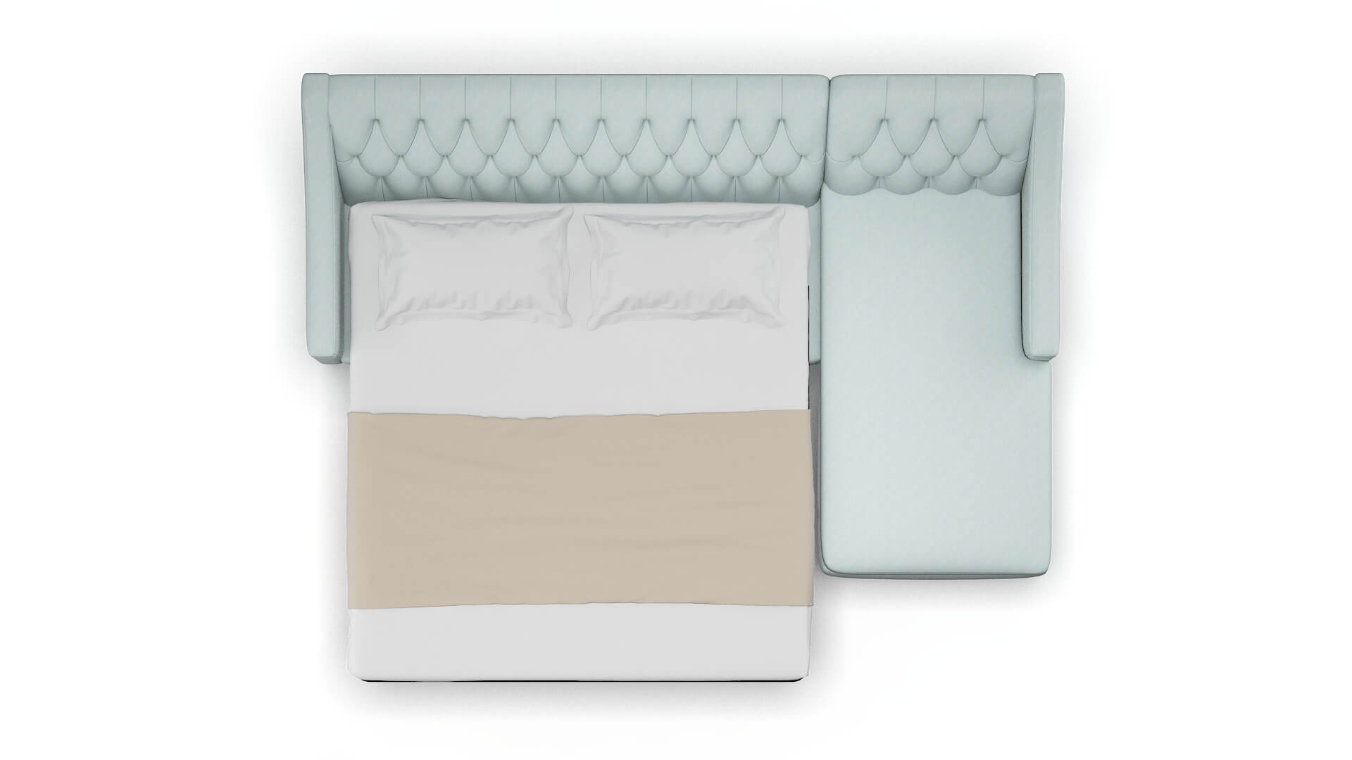 Seville Hepburn Peridot Panel Sleeper Espresso legs 3